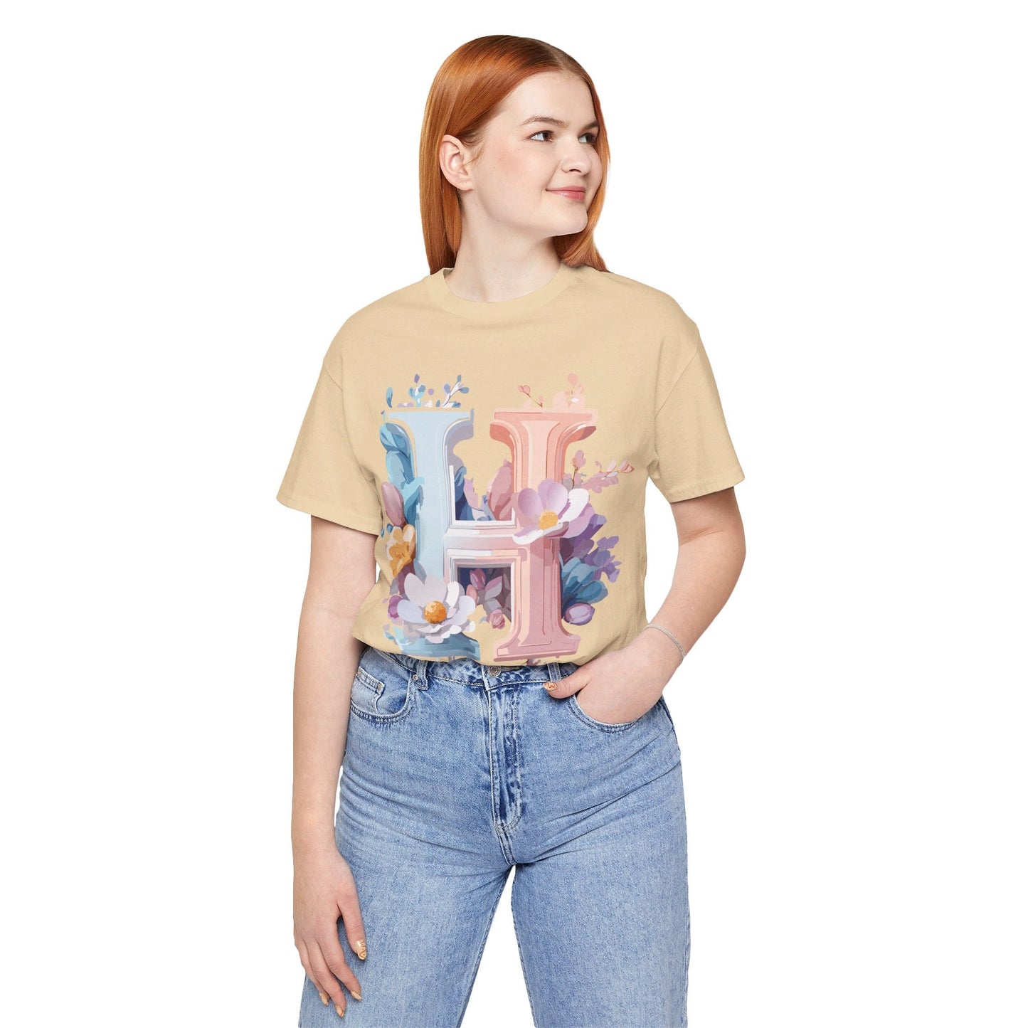 Adelpha Letter H Shirt Unisex Graphic Tee Vintage Inspired Art Design Short Sleeve