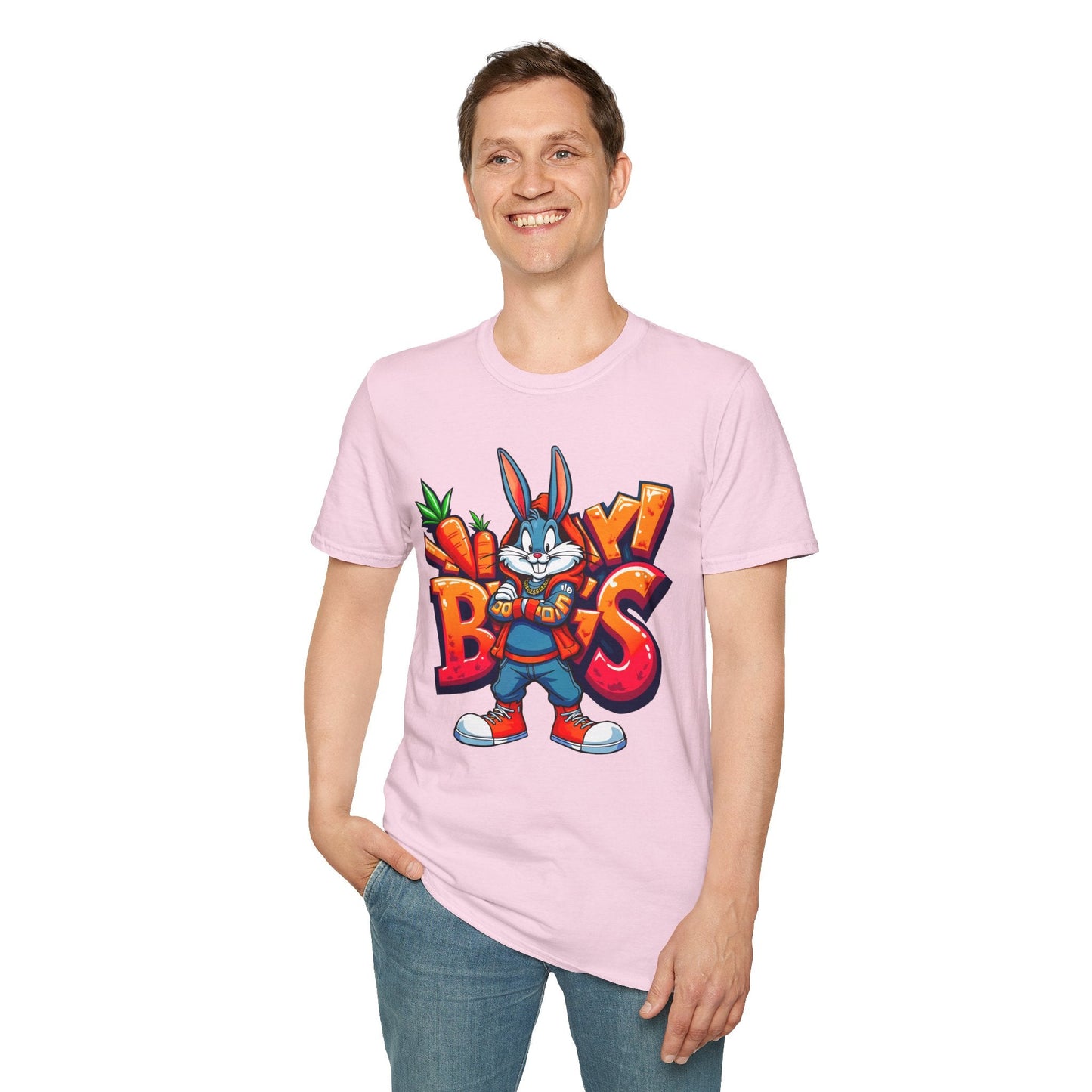 Funny Cartoon Animals T Shirt With Animation Design Unisex Softstyle Graphic Tee Gildan 64000