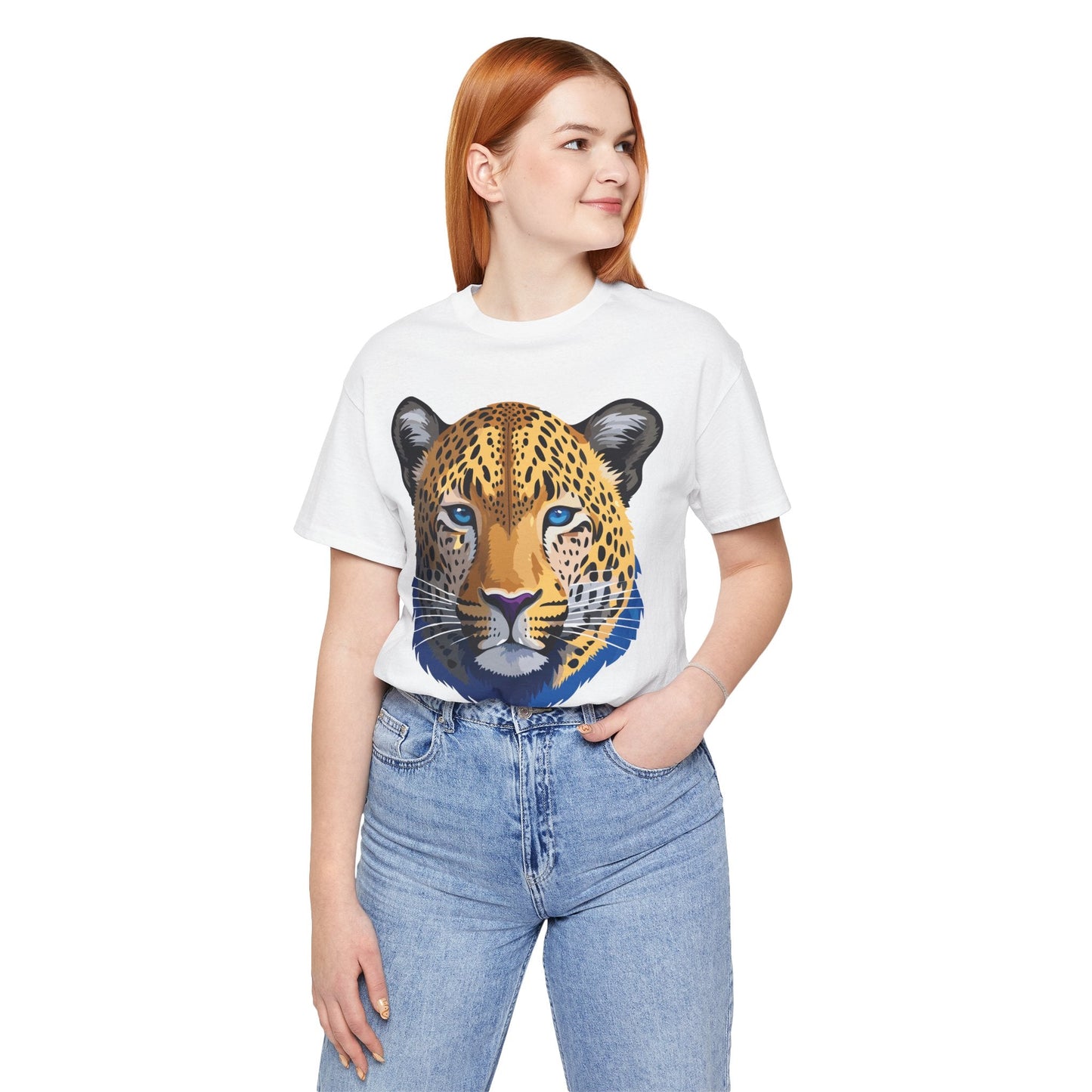 Unisex Animal Graphic Tee Shirt With Wildlife Art Design For Everyday Comfort Short Sleeve
