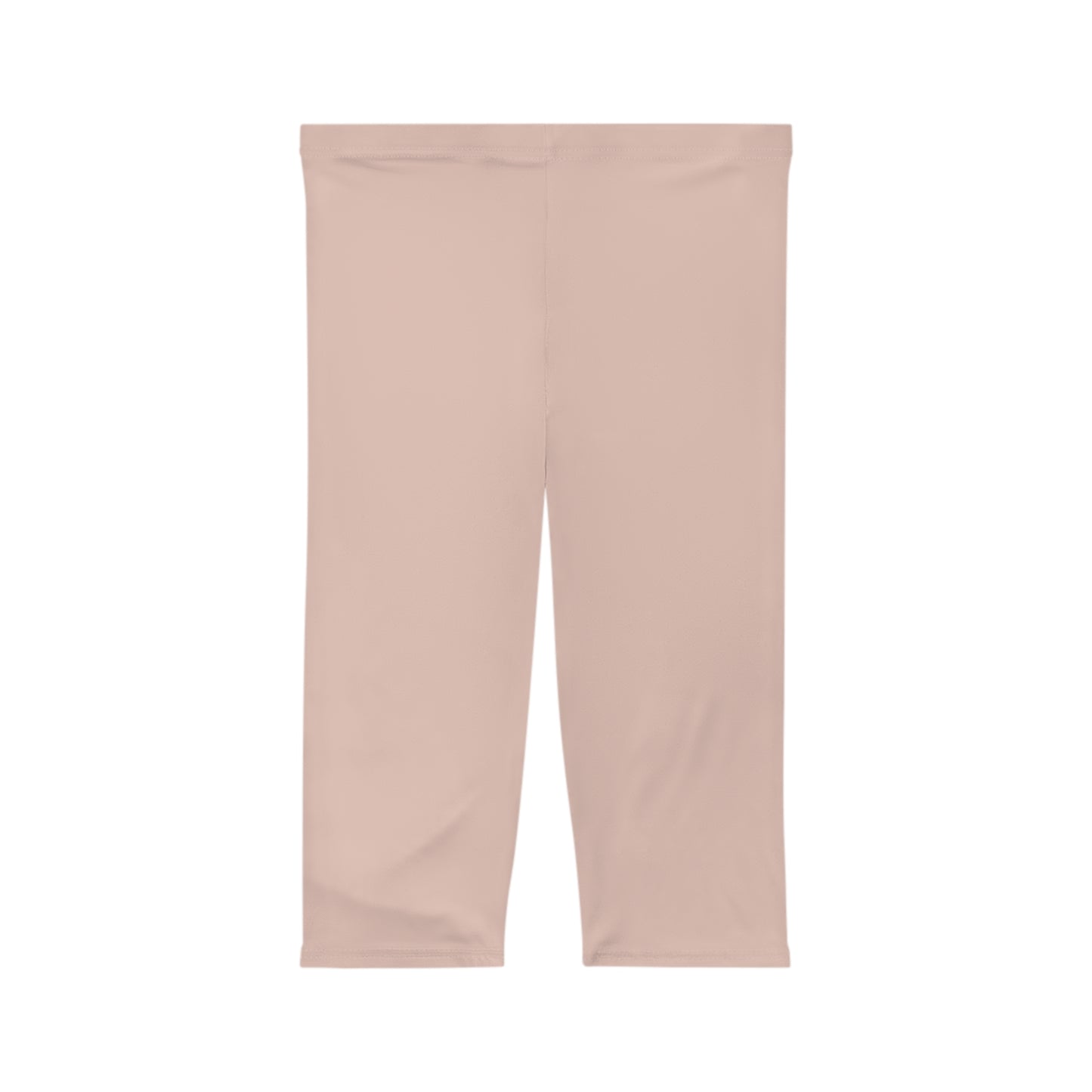Almond Silk Color Women's Brushed Suede Poly Span Casual Capri Leggings XS-2XL