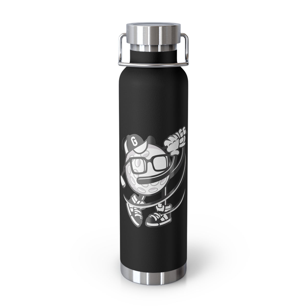 22oz Copper Insulated Water Bottle with Cartoon Design - CV87