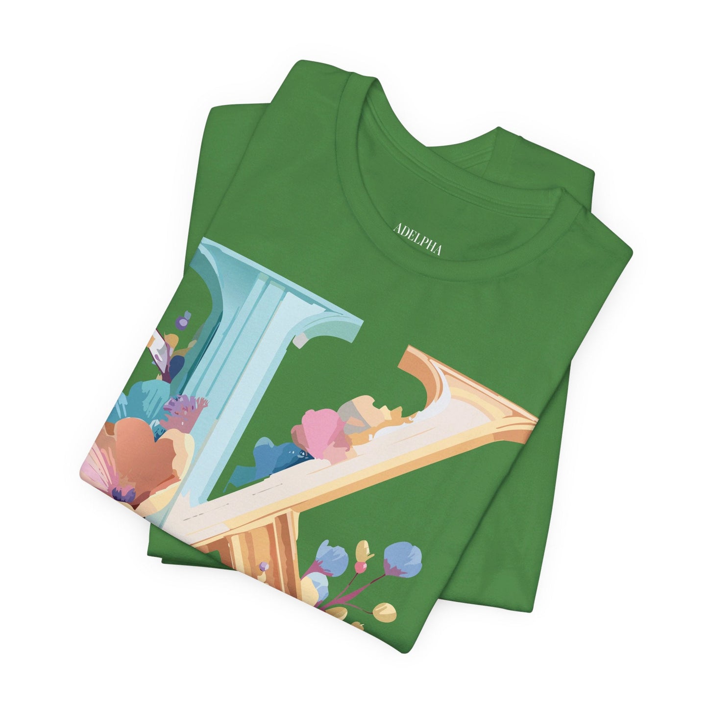 Letter K Shirt Graphic Tee Unisex Vintage Inspired Adelpha Art Design Tee Premium Soft Cotton
