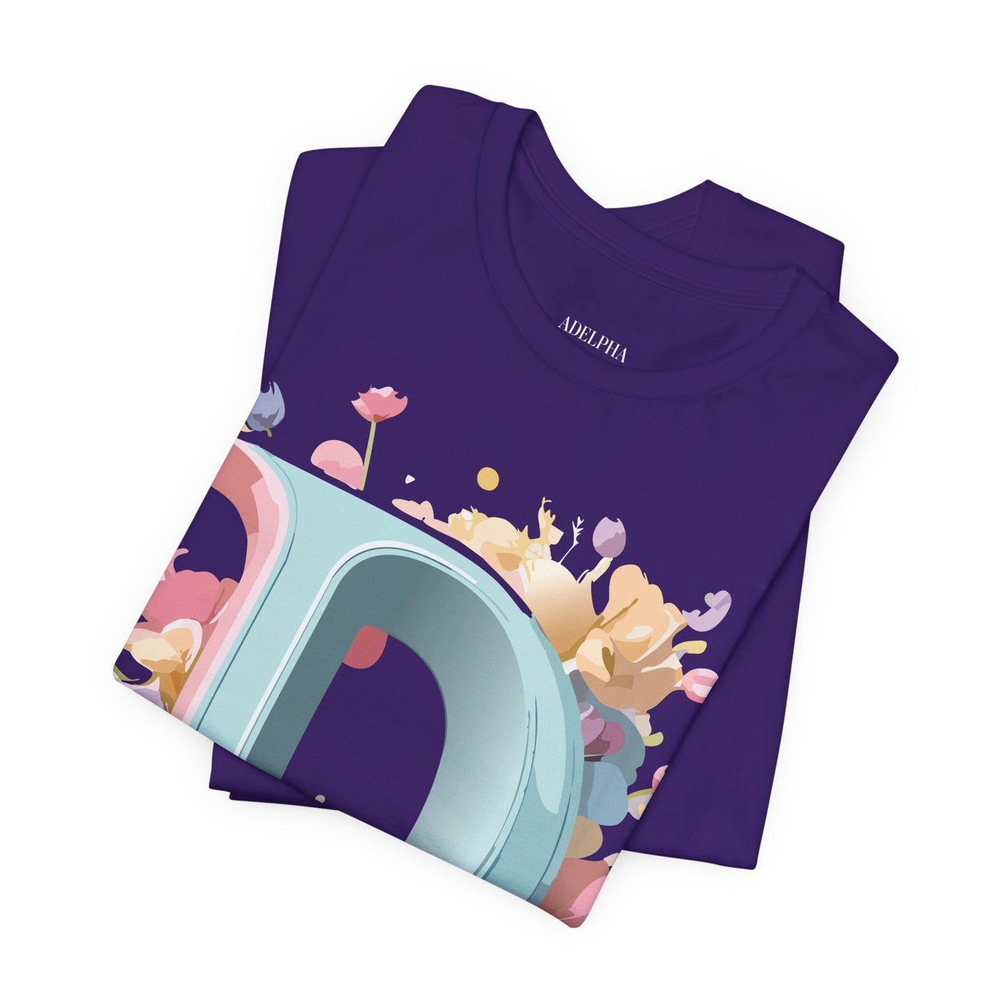 Letter D Graphic Tee Unisex Jersey Short Sleeve By Adelpha Vintage Inspired Artwork