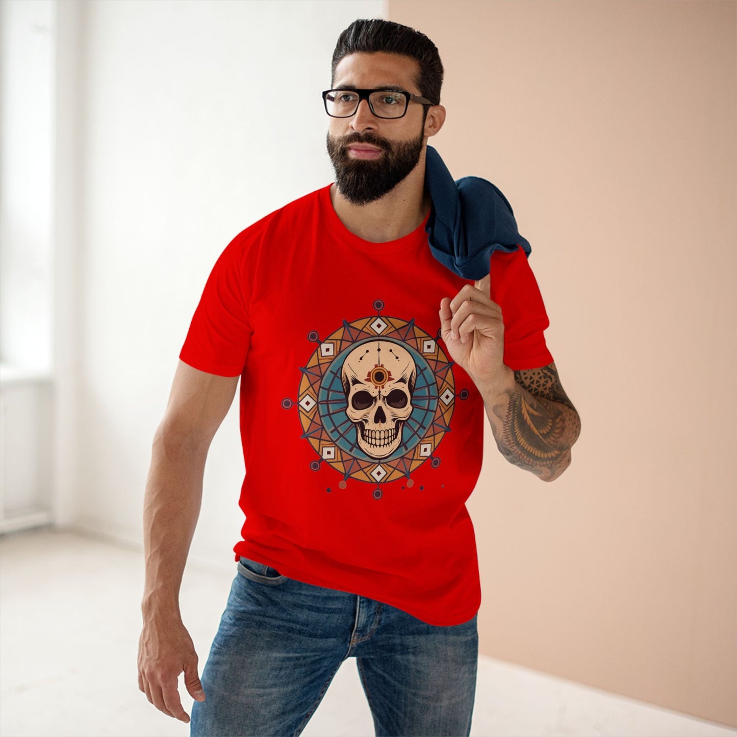Skull And Skeleton Shirt Unisex Premium Cotton Tee Art Design From Retro2Nova SS54