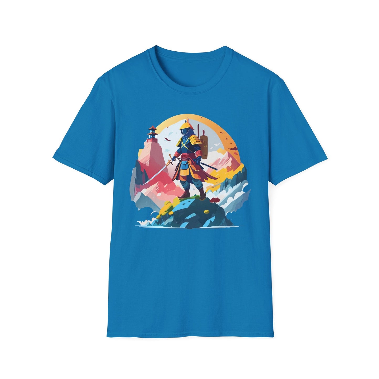 Samurai Unisex T Shirt Softstyle 64000 Short Sleeve Tee 100 Percent Cotton Breathable Comfort Fit
