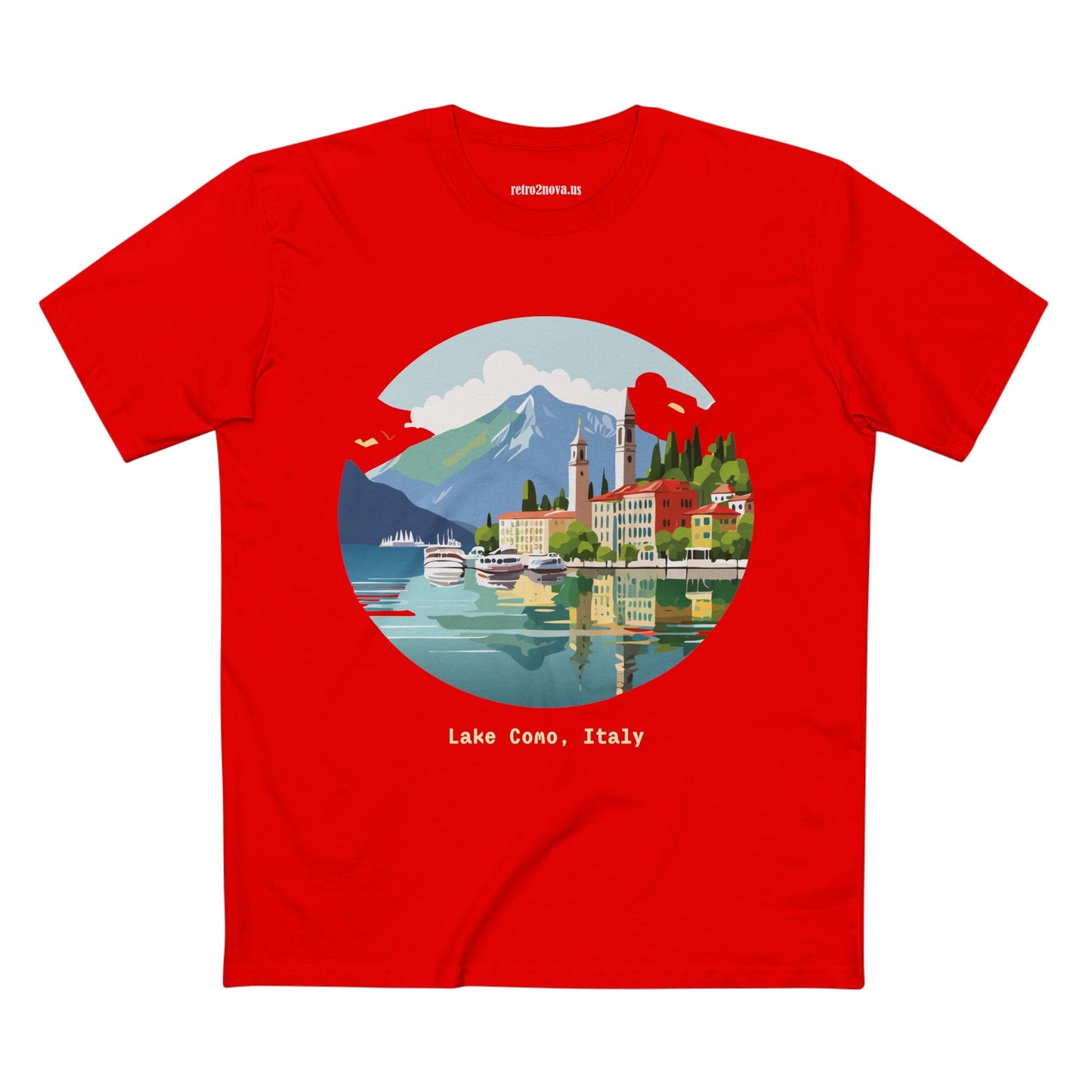 Italy Travel Shirt Unisex Tourist Tee With Original Retro2Nova Art Design Premium Cotton Comfort