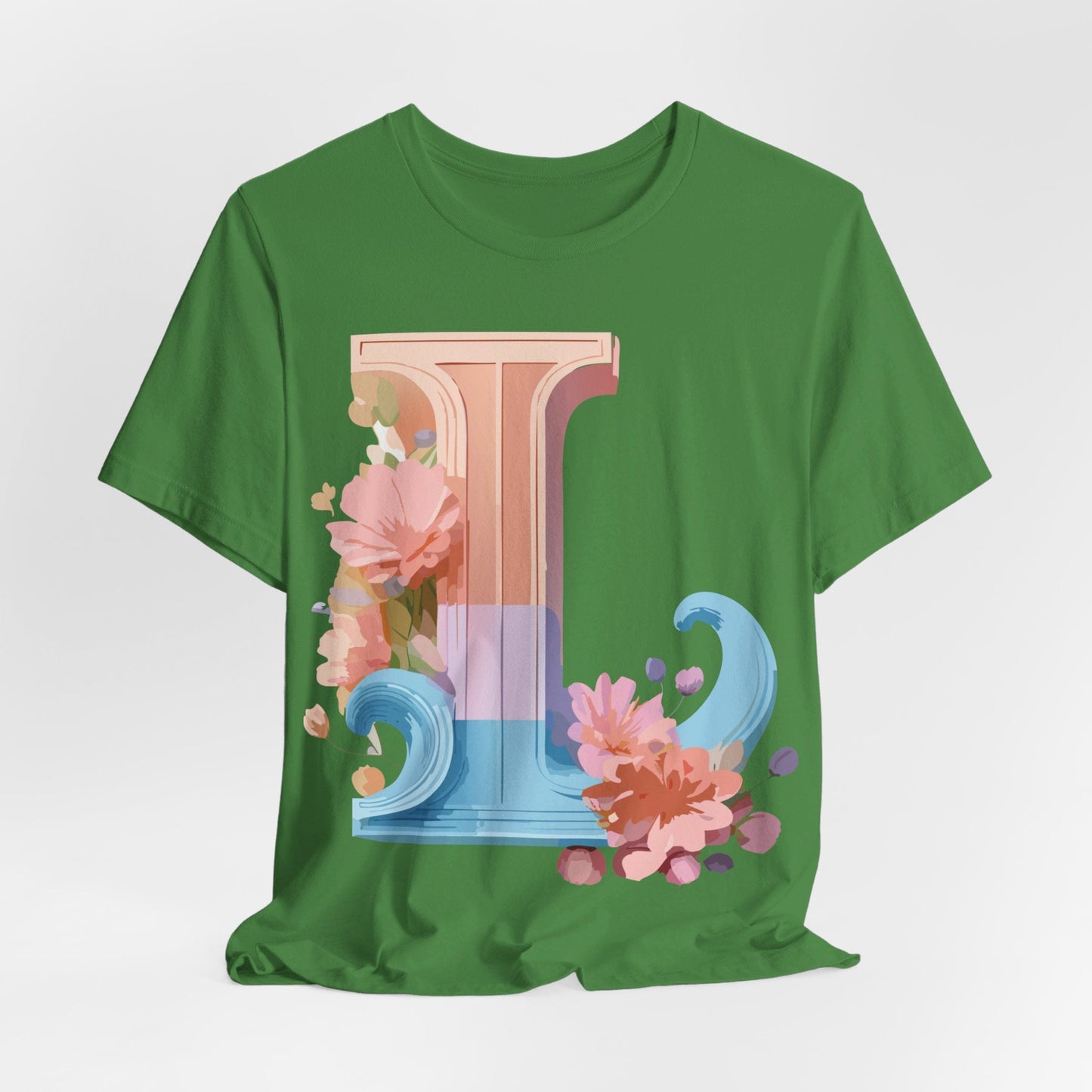 Letter L Shirt Unisex Graphic Tee With Vintage Inspired Artwork By Adelpha Premium Quality