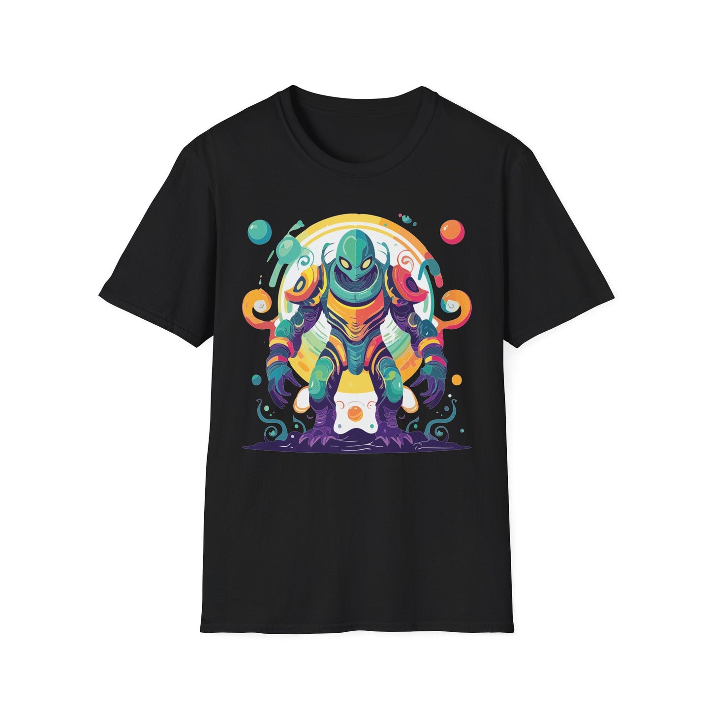 Cosmos Alien T Shirt Unisex Softstyle 64000 with Art Design Durable Comfort Artwork Tee