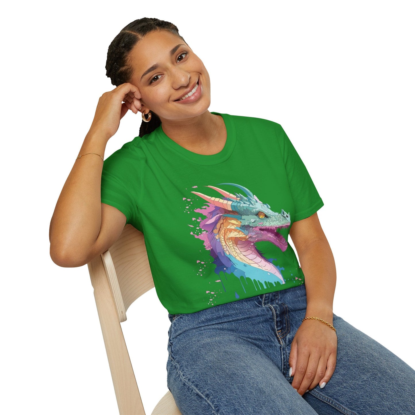 Dragon Graphic T Shirt Unisex Animal Shirt Cotton Softstyle Tee For Everyday Comfort