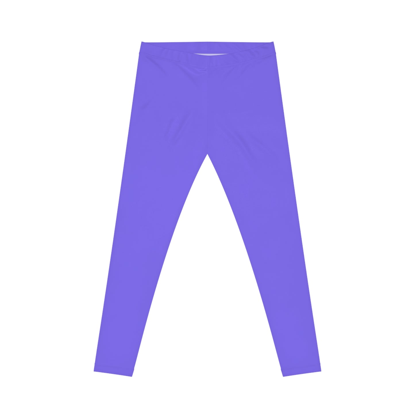 Medium Slate Lilac Color Women's Poly-Span Casual Leggings XS-2XL