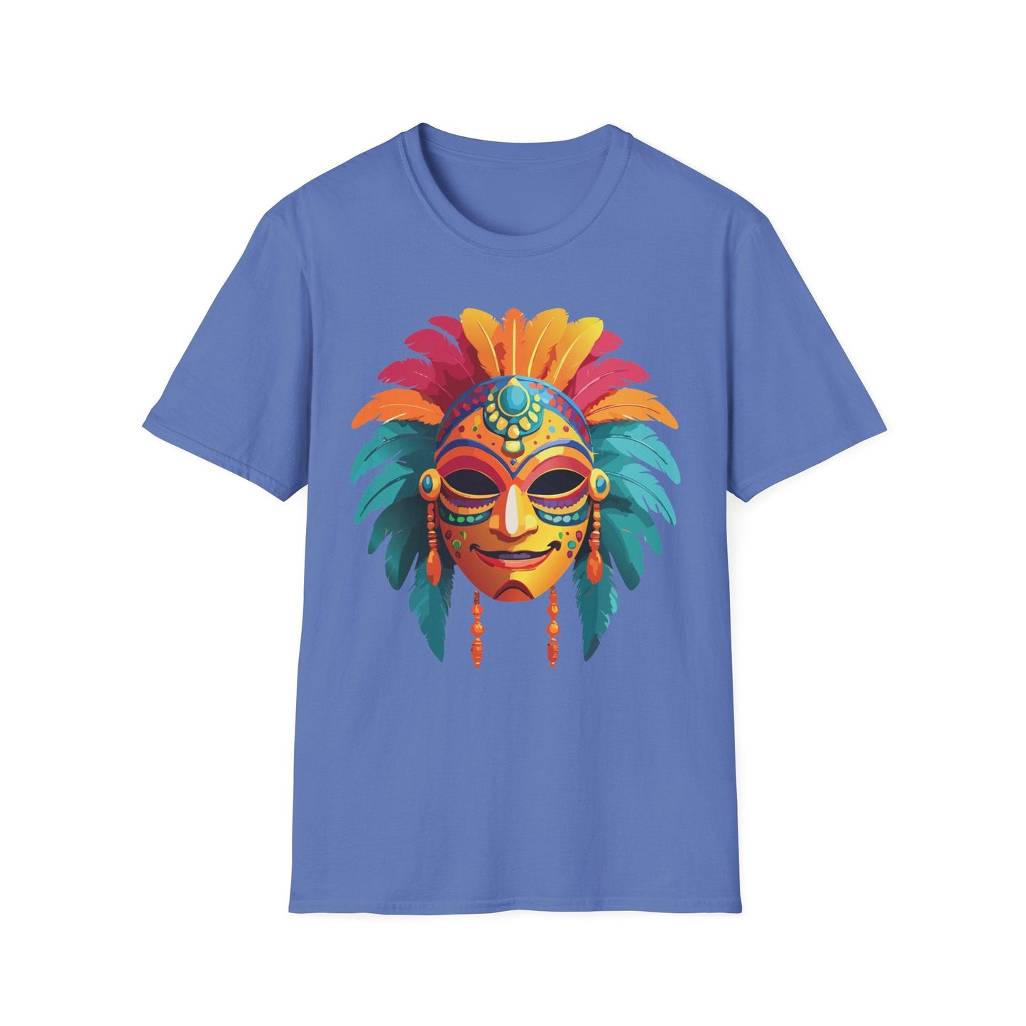Mask Tee Shirt Unisex Softstyle Gildan 64000 100 Percent Ring Spun Cotton Masquerade Tee