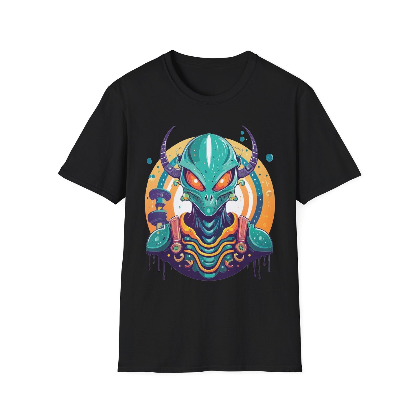 Alien T Shirt Cosmos Shirt Unisex Softstyle Tee 100 Percent Ring Spun Cotton Short Sleeve