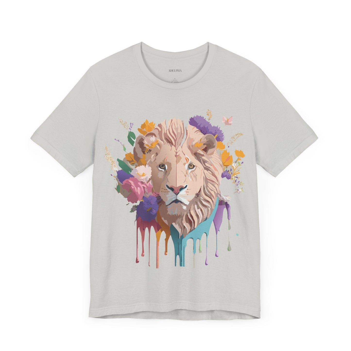 Lion Shirt Graphic Tee Unisex Short Sleeve Vintage Inspired Artwork Adelpha Premium Quality