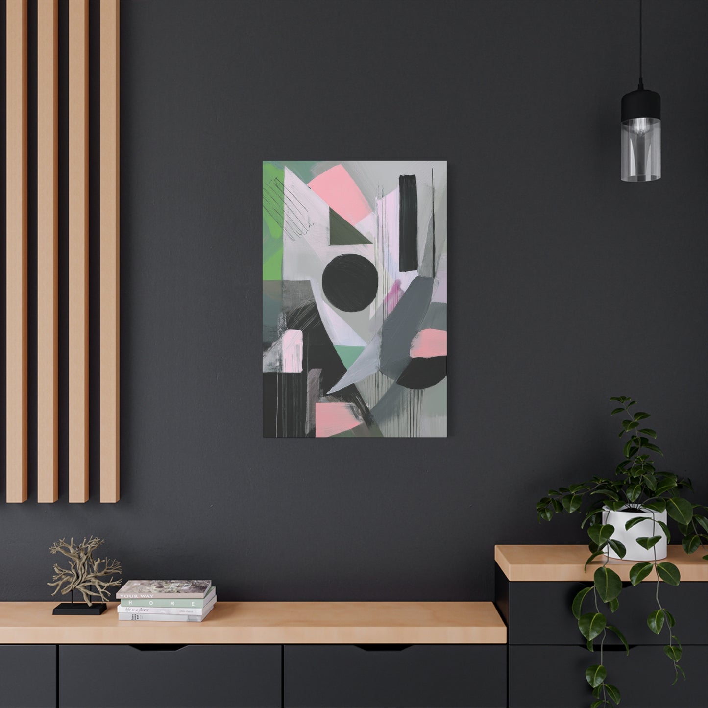 Abstract Geometric Painting Print Canvas 20x24,20x30,24x30 24x32,24x36,30x40 32x48,36x48,40x60 Pine-Wood Inner Frame ABS-40