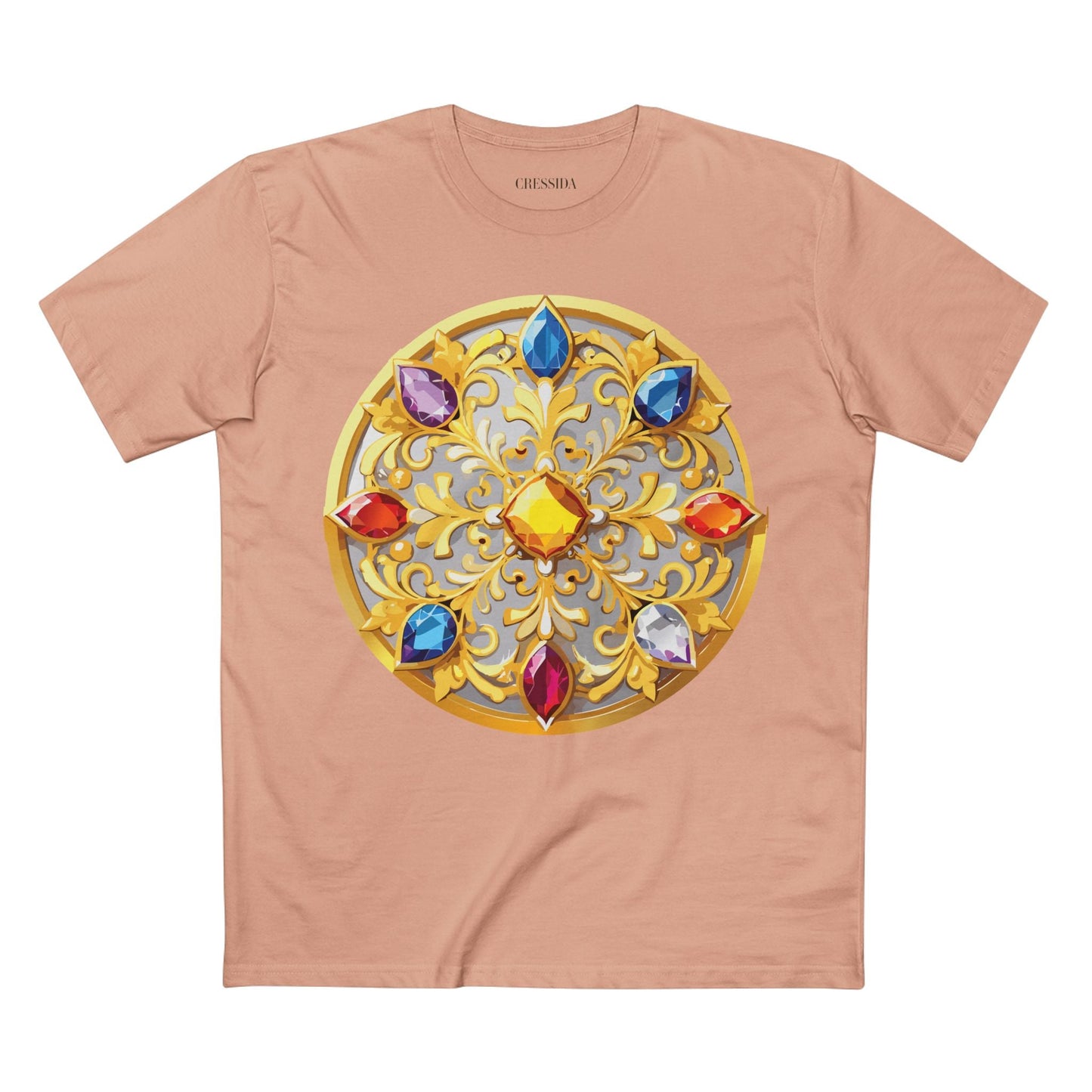 Medallion Graphic T-Shirt Unisex 100 Cotton With Gold Art Design Medal Tee 4