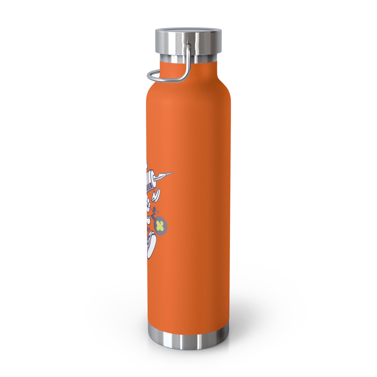 22oz Copper Insulated Water Bottle with Cartoon Design - CV36