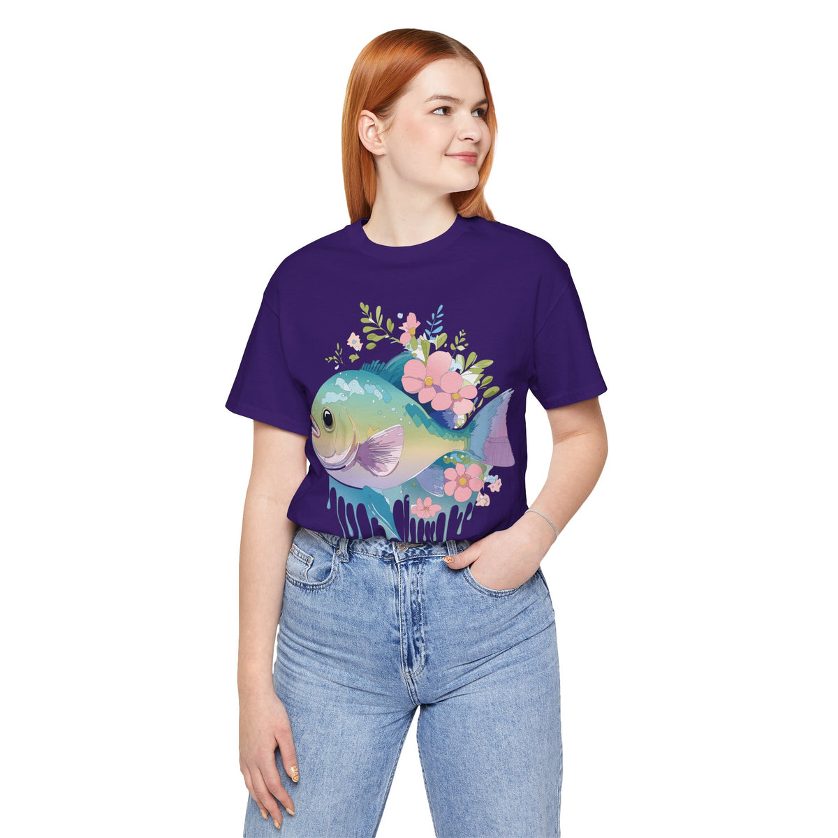 Fish Graphic Design Tee Bella+Canvas Unisex 100 Cotton Tee Shirt a1010