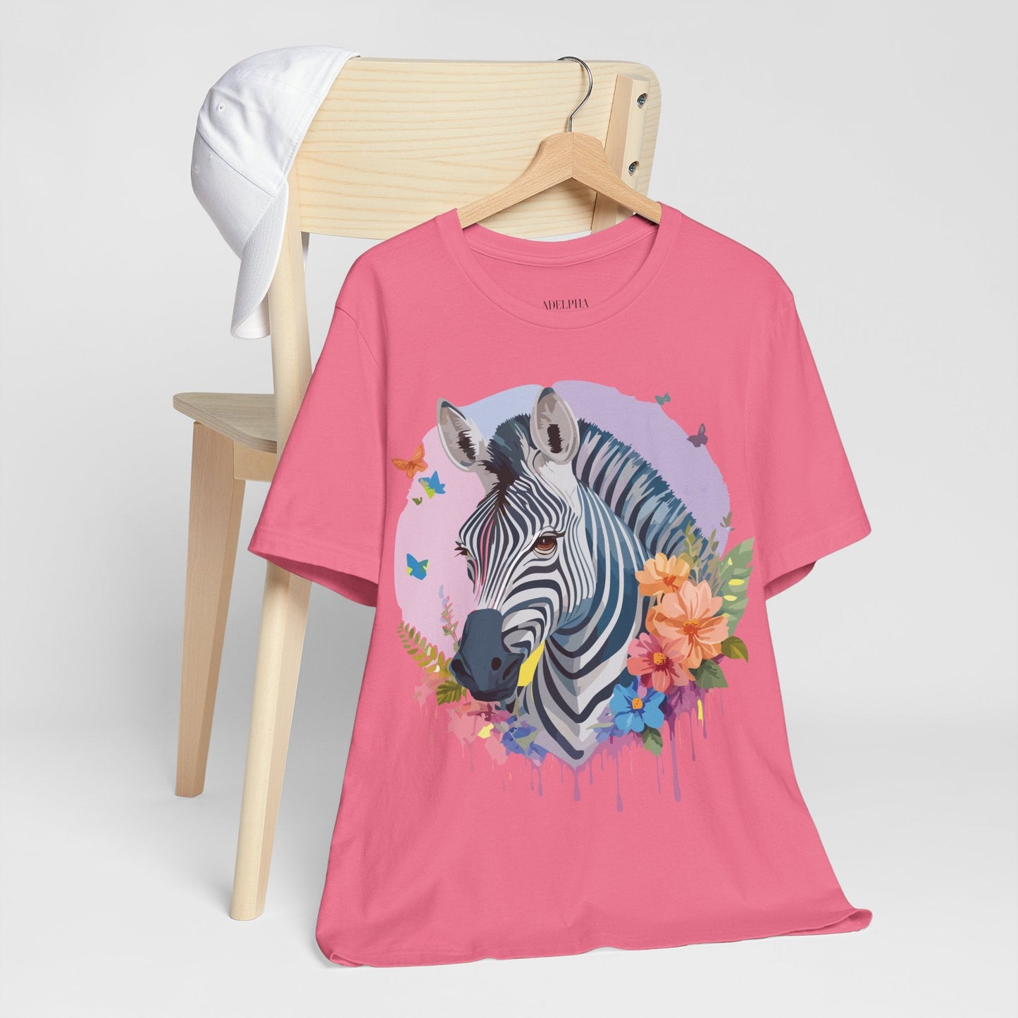 Zebra Graphic Unisex 100 Cotton Vintage Animal Art T-Shirt 3