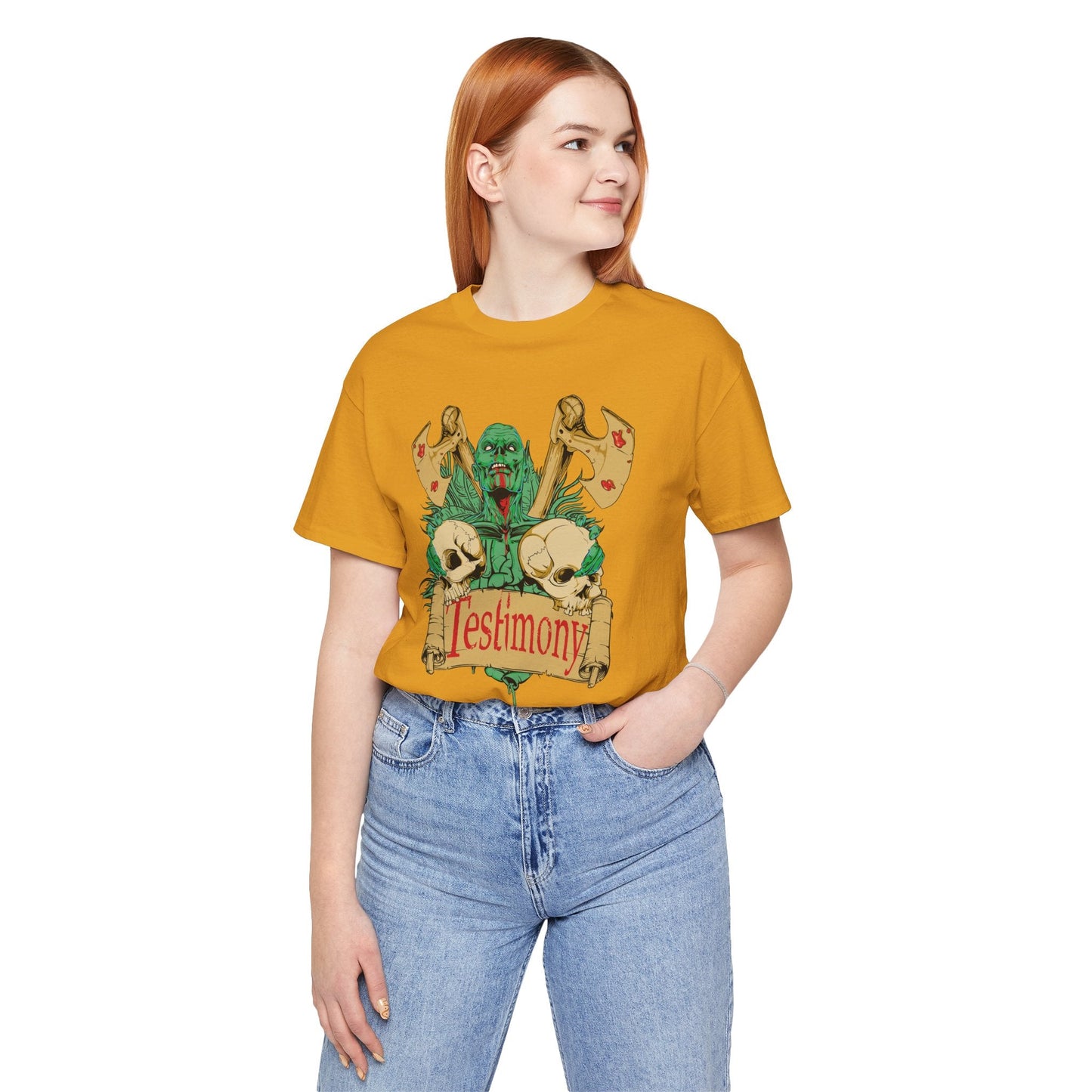 Cthulhu Skull Axes Testimony Tee Lovecraft Horror Mythos Shirt Art-42