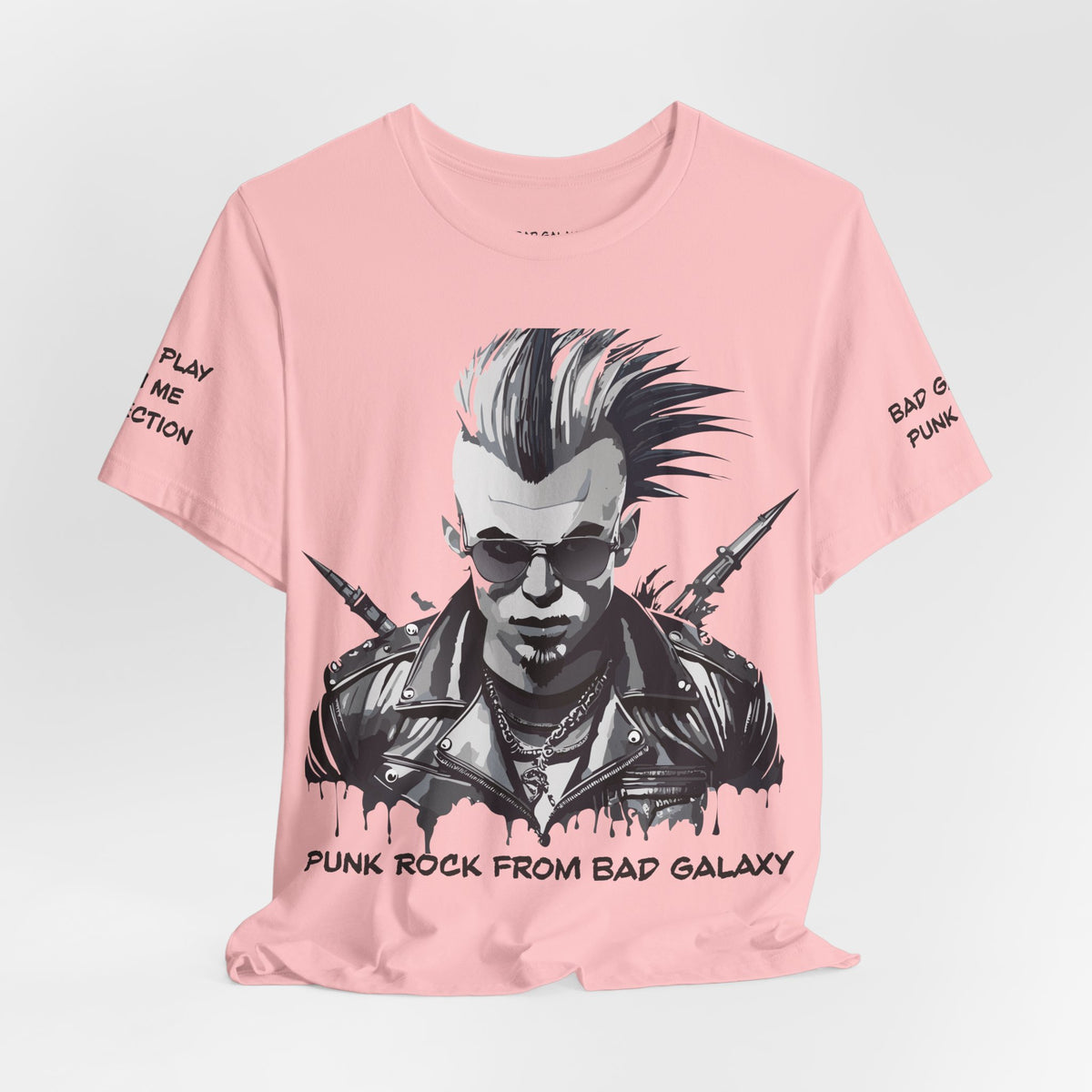 Punk Rock Graphic Unisex Cotton Bella+Canvas Tee with Art Design b29