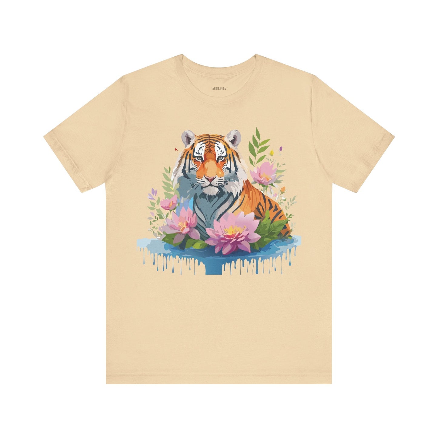 Tiger Graphic Tee Unisex Shirt By Adelpha Vintage Inspired Artwork Short Sleeve