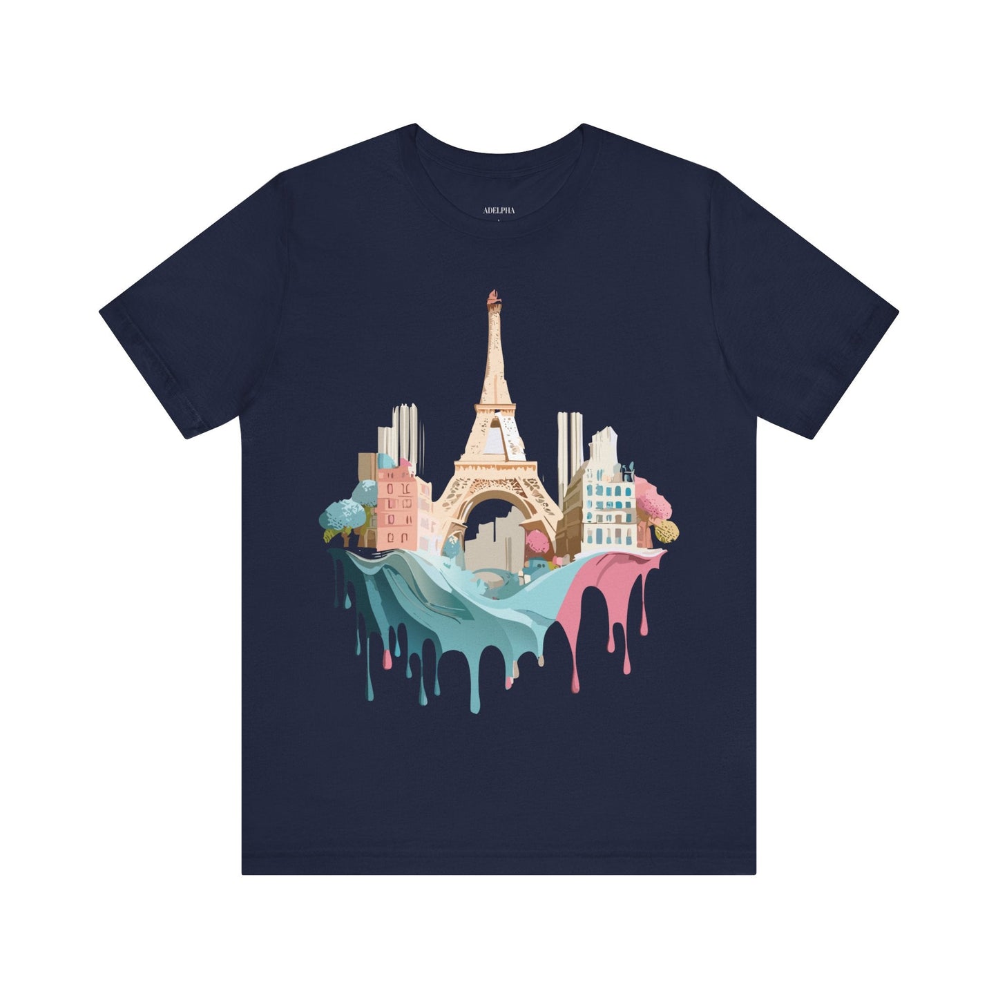 Paris Tourist Graphic Tee Unisex Jersey Short Sleeve Art Design By Vintage Inspired