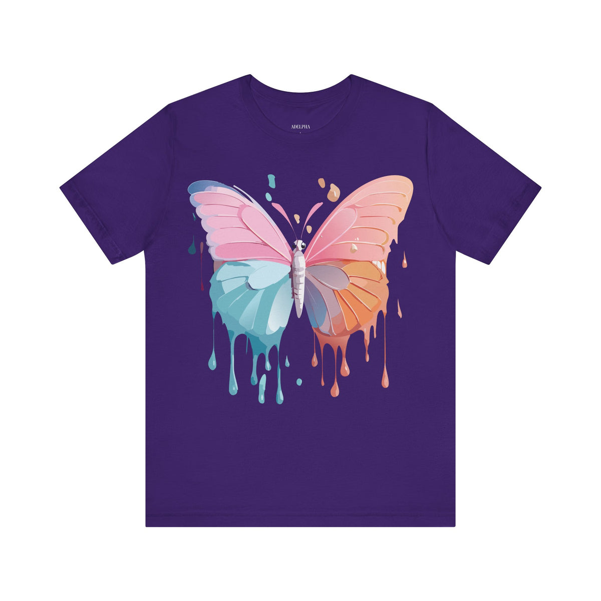 Butterfly Graphic Unisex Cotton Bella+Canvas Tee with Art Design n61