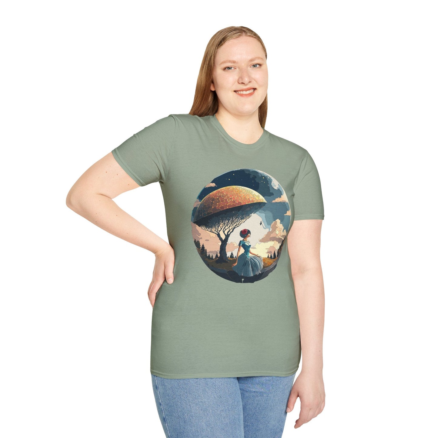 Womens Ladies Graphic T Shirts Art Design Shirt Gildan Softstyle 64000 Unisex Tee