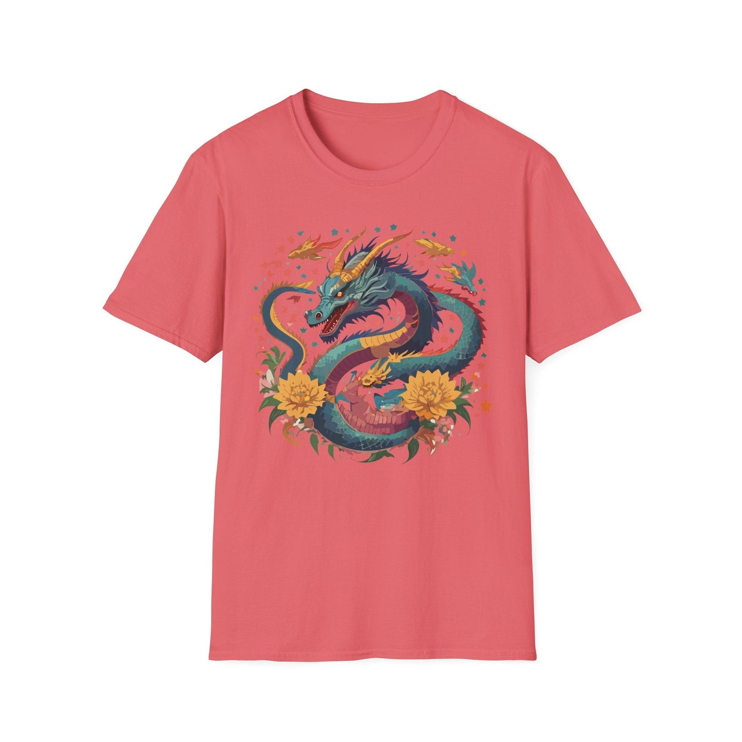 Dragon Graphic Unisex 100 Cotton Tee with Animal Artwork Design 7
