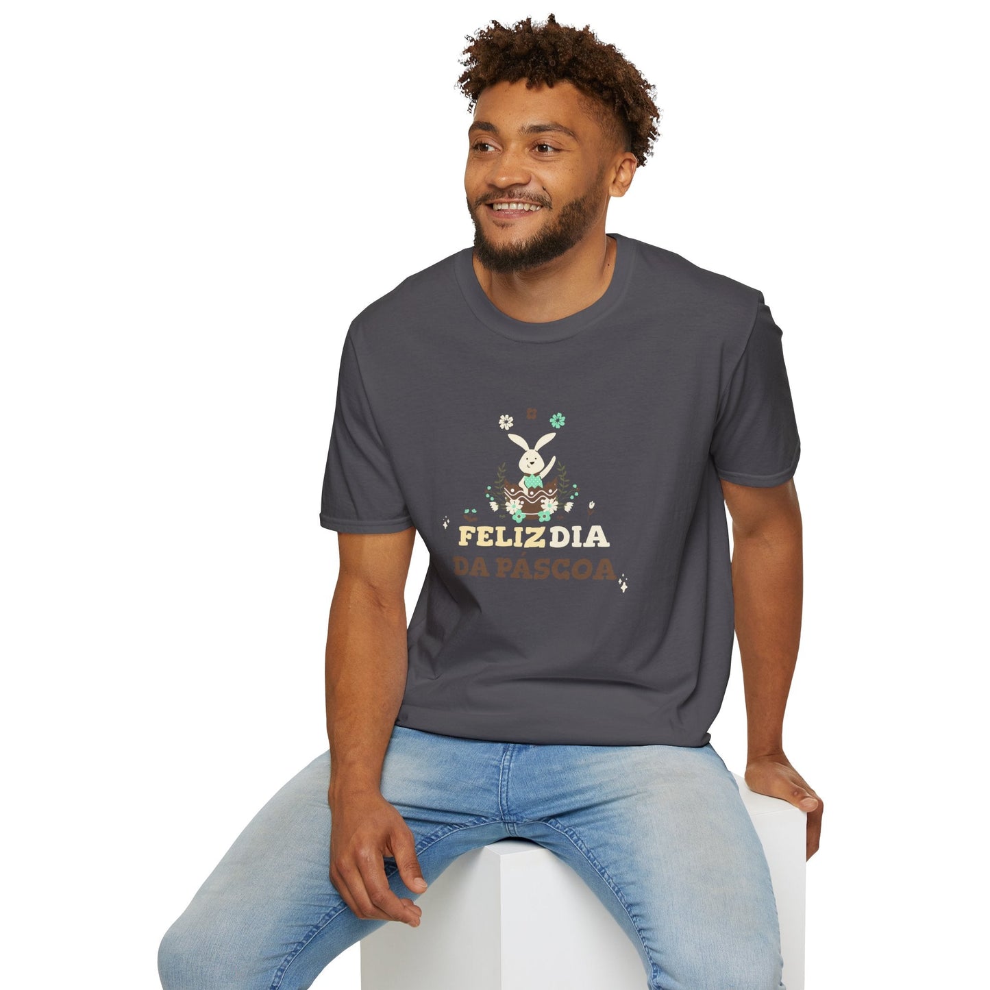 Easter Day T Shirt Unisex Softstyle Tee With Easter Design Print Gildan 64000 Comfort Fit