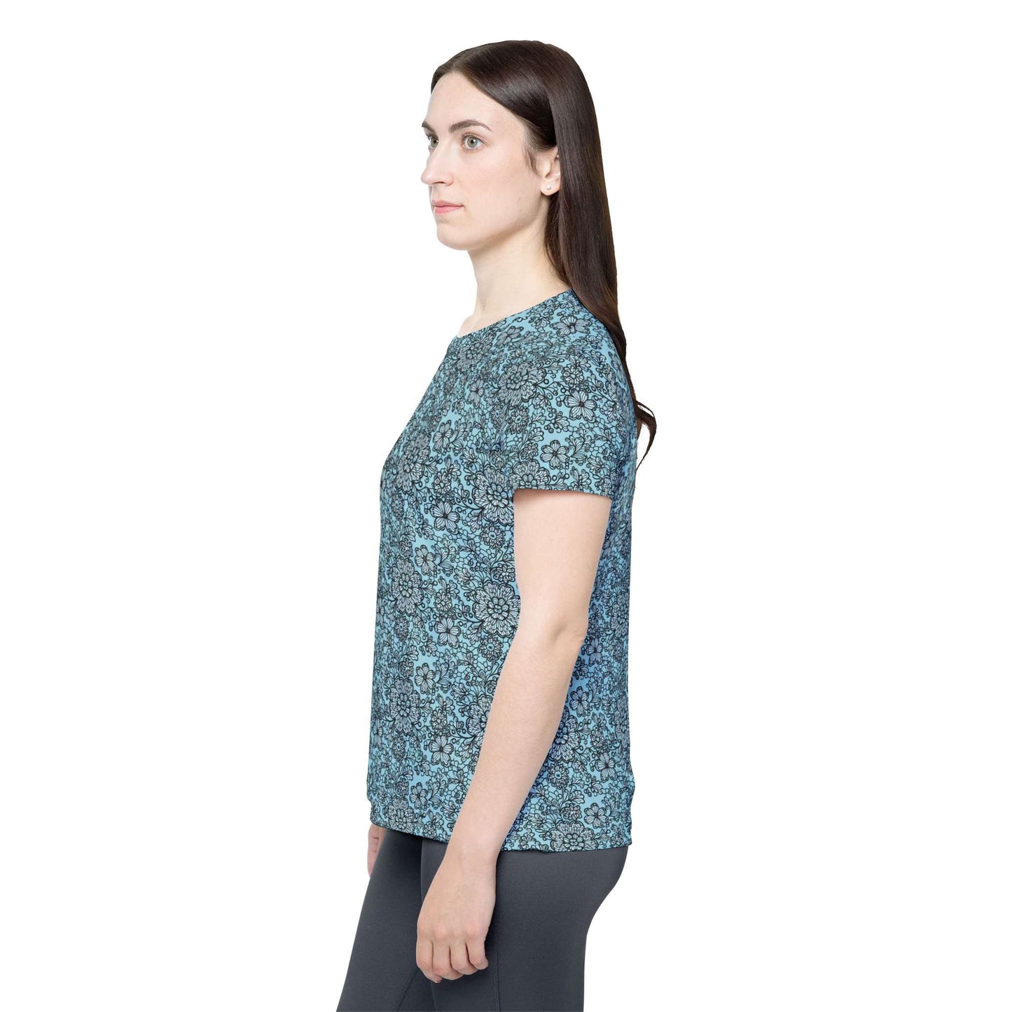 Women Poly T-Shirt with Lace Print 29