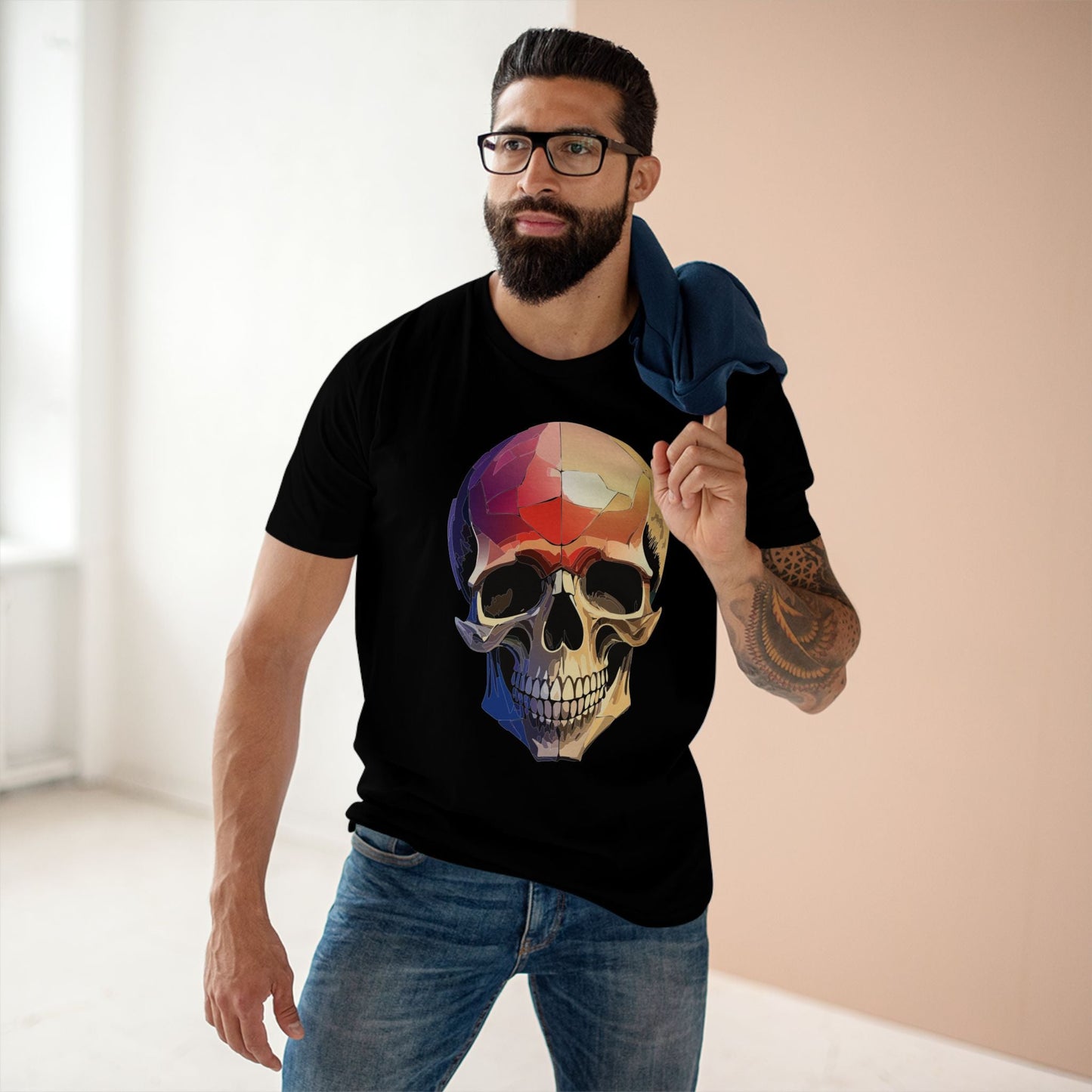 Skull Shirt Unisex Skeleton Tee With Original Art Design From Retro2Nova Premium Cotton Tee