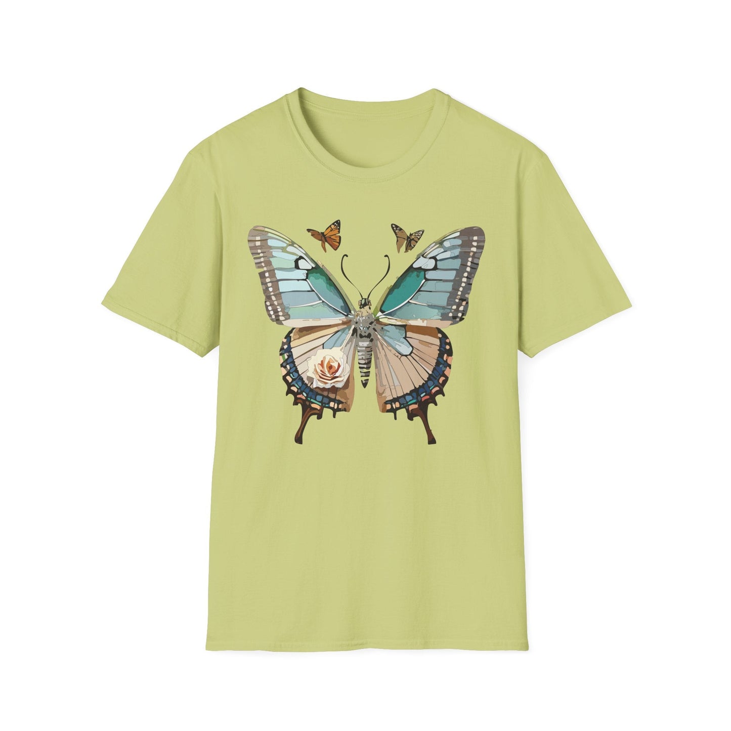 Butterfly Shirt Unisex T Shirt Monarch Print Softstyle Premium Gildan 64000 Cotton Tee