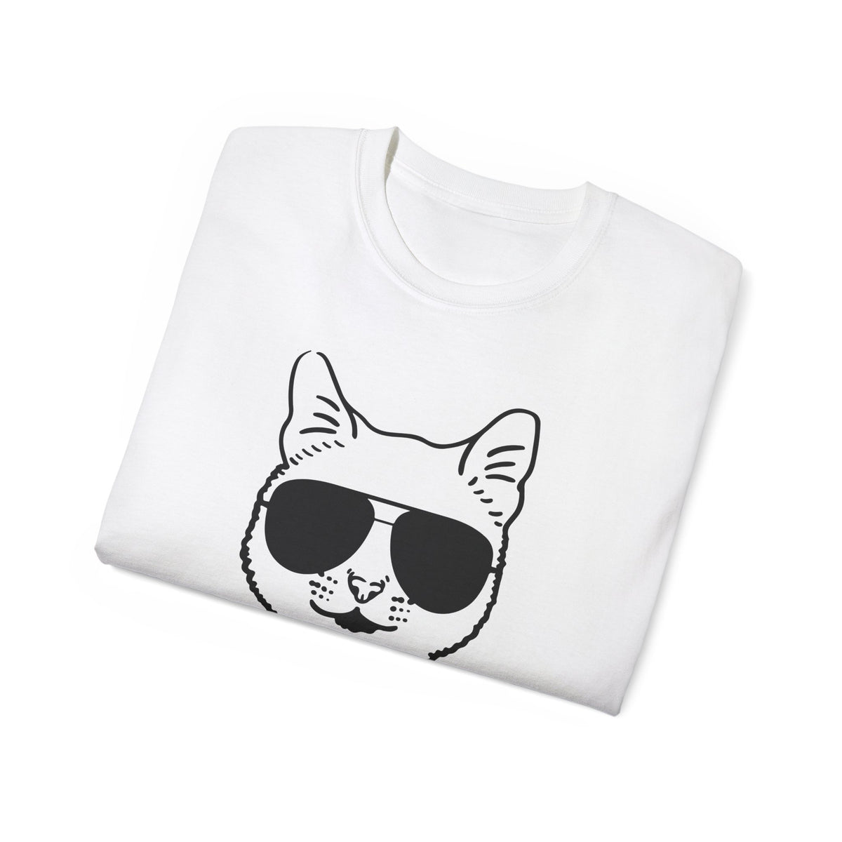 Cool Cat Sunglasses Tee | Cat Face Graphic Shirt