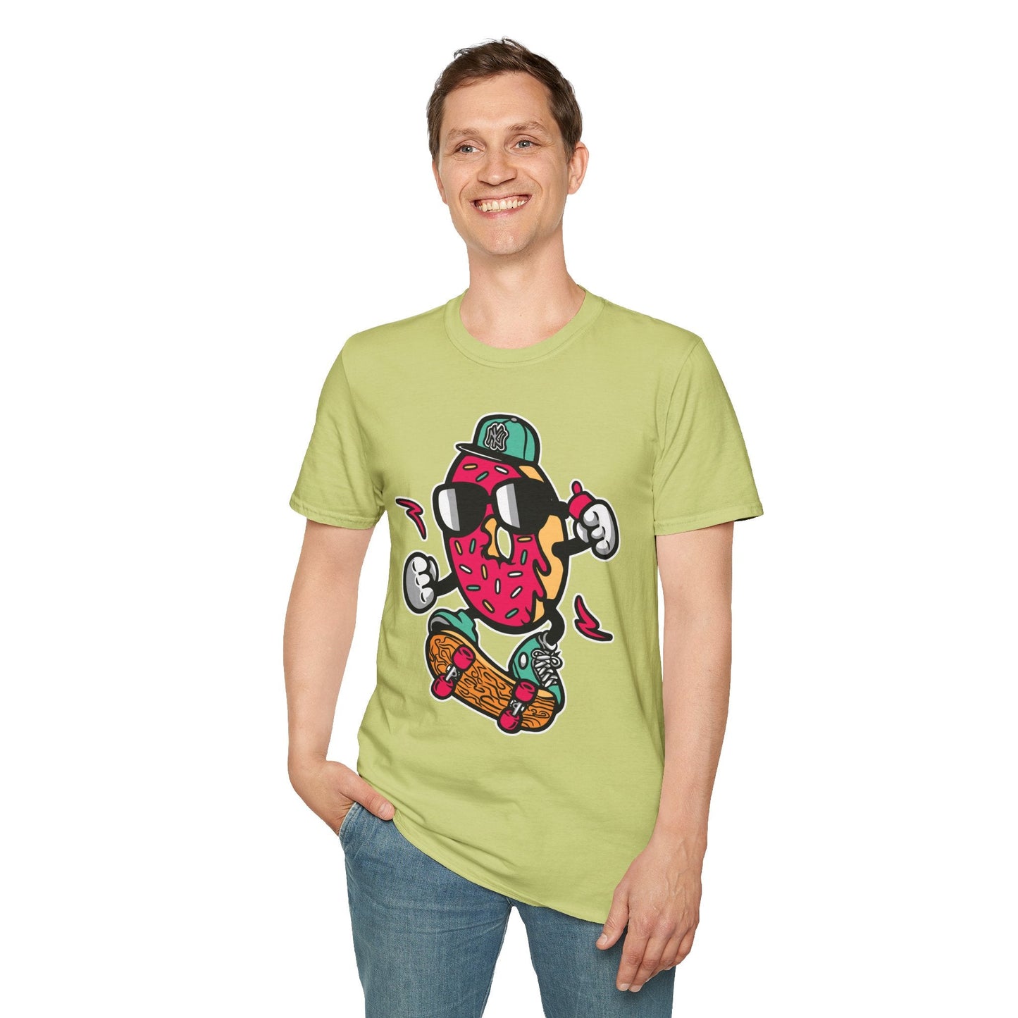 Cartoon T Shirt Animation Tee Funny Art Graphic Shirt Unisex Gildan Softstyle 64000