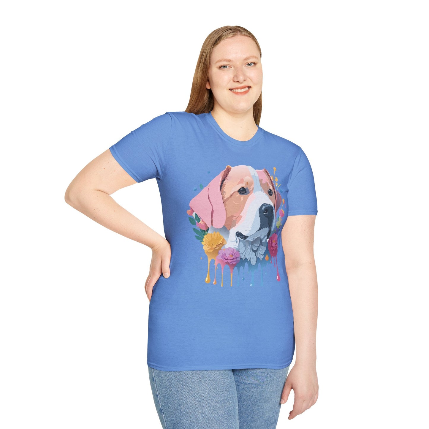 Dog Shirt Unisex Softstyle Cotton Tee 64000 Graphic Animal Print