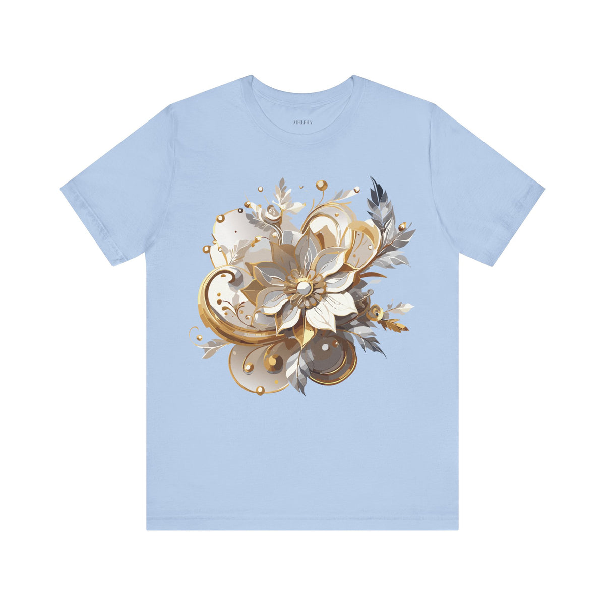 Jewelry Graphic Unisex Cotton Bella+Canvas Tee with Gemstones Art Design m28