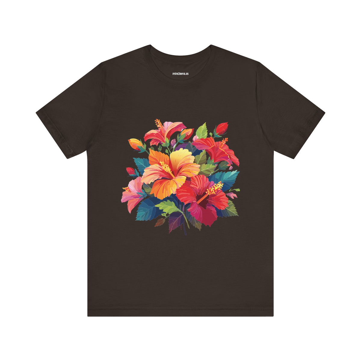 Floral Graphic Unisex Cotton Bella+Canvas Tee with Flowers Design ab7