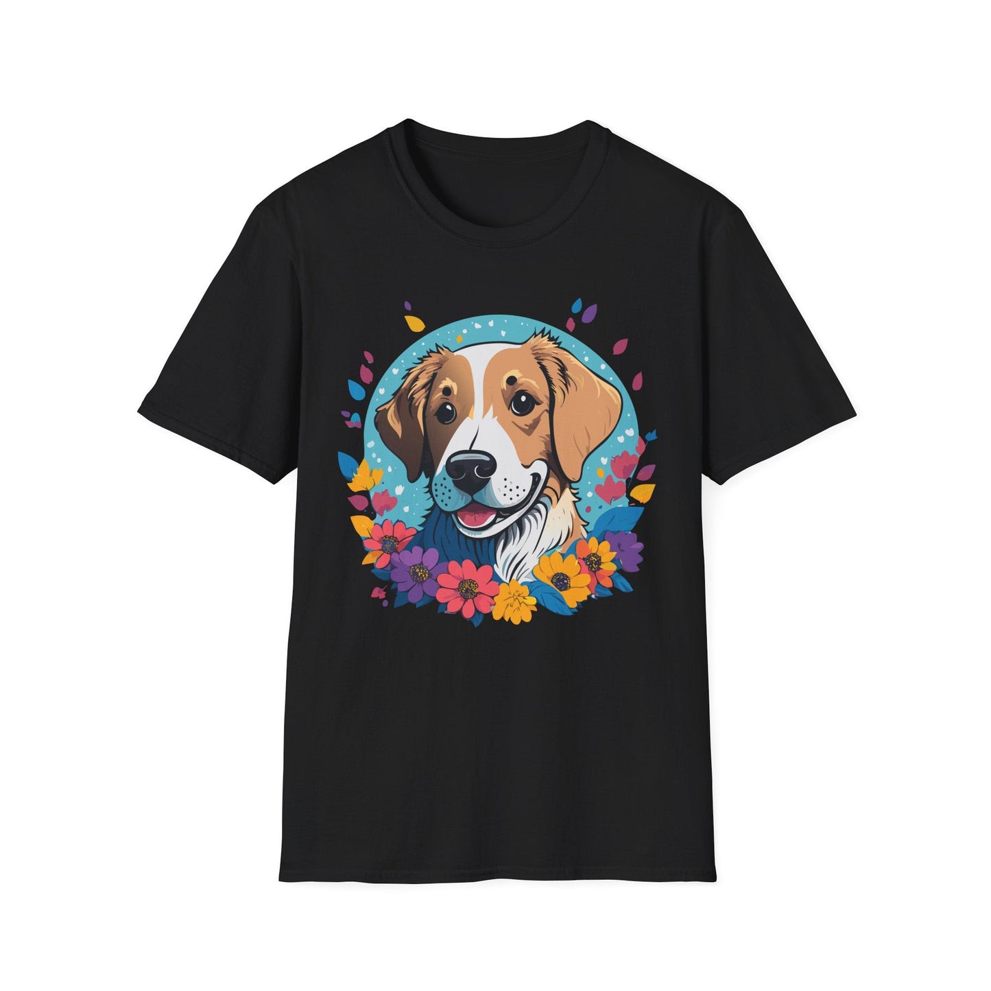 Unisex Dog Shirt Animal Print Tee Gildan Softstyle 64000 Cotton
