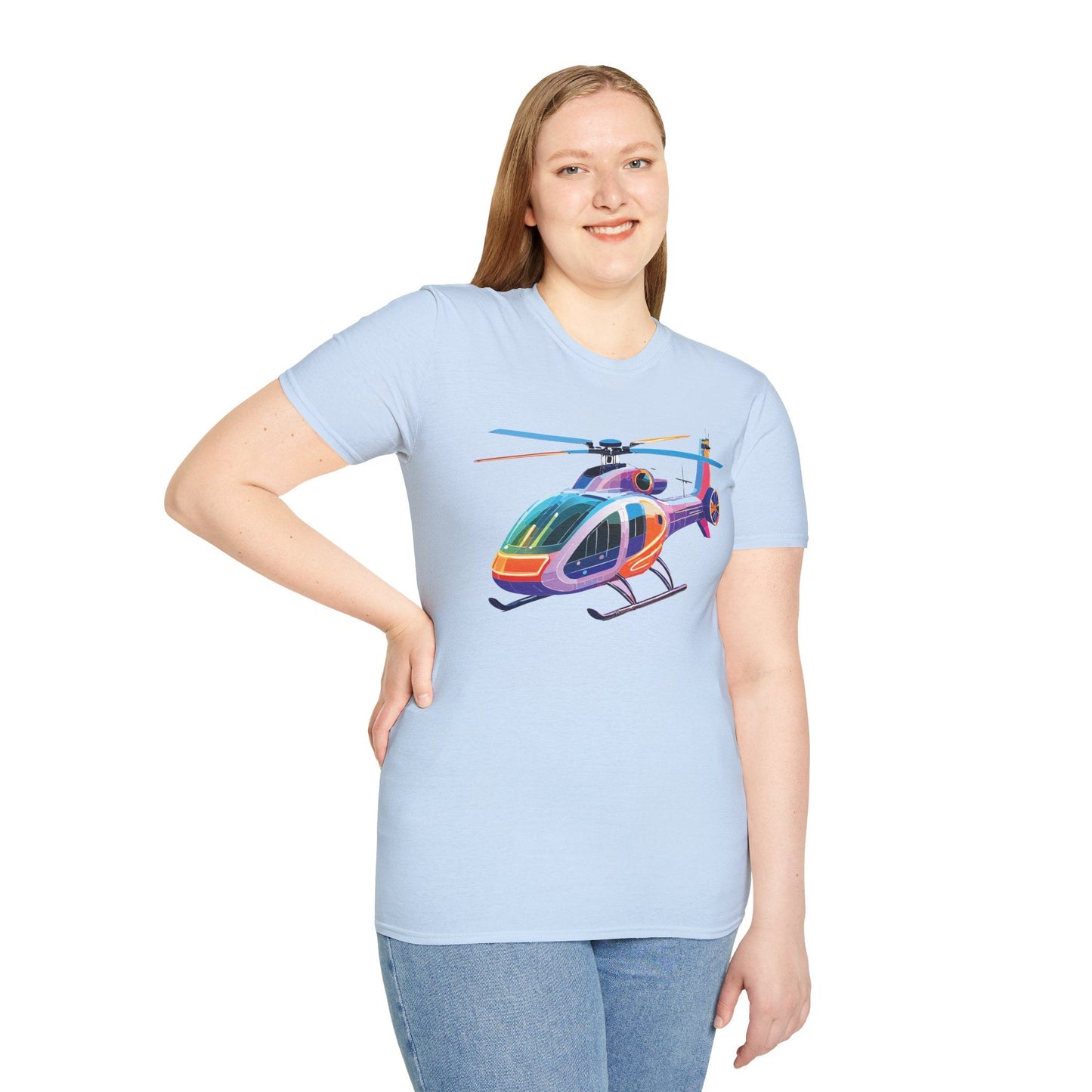 Chopper Helicopter Shirt Unisex T Shirt Softstyle 64000 100 Percent Ring Spun Cotton