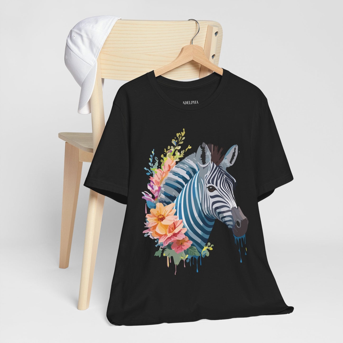 Zebra Graphic Unisex 100 Cotton Vintage Animal Art T-Shirt 2