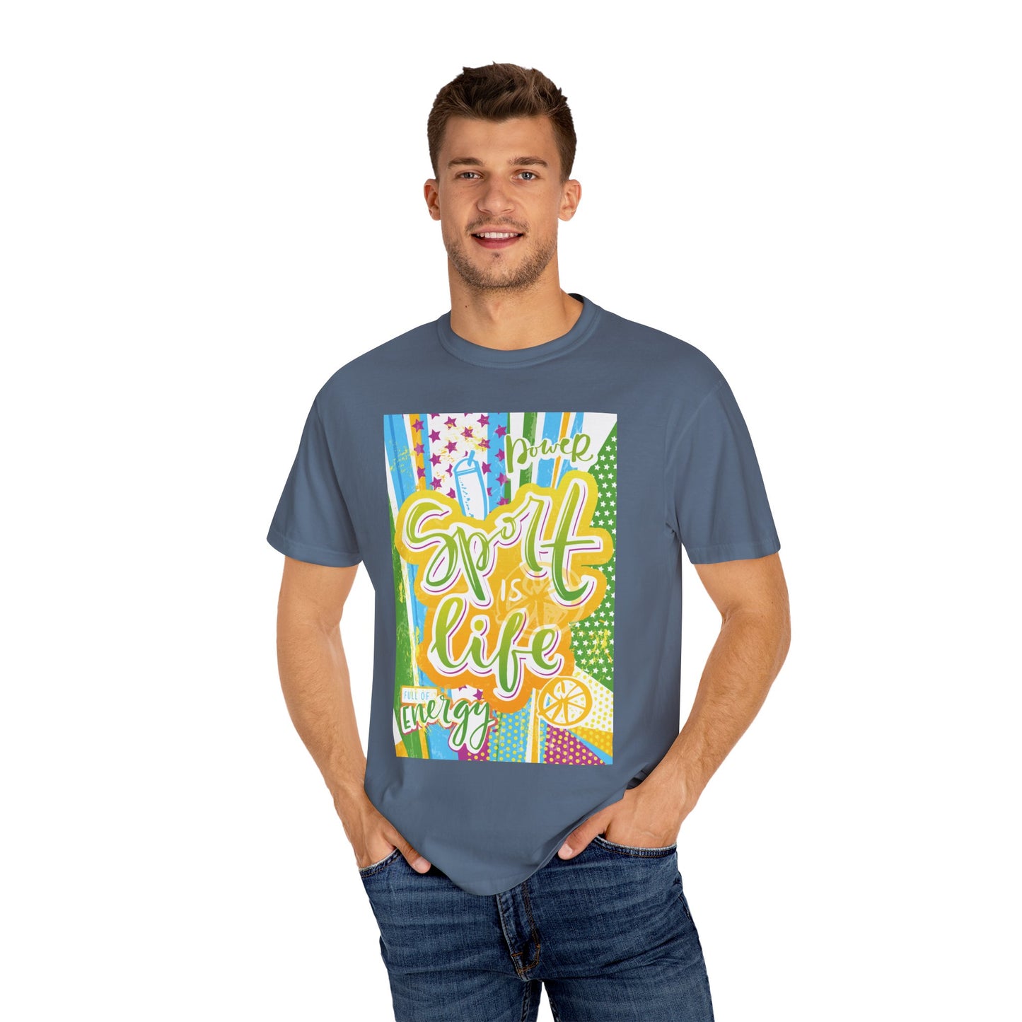 Unisex-T-Shirt mit Sports-Art-Design