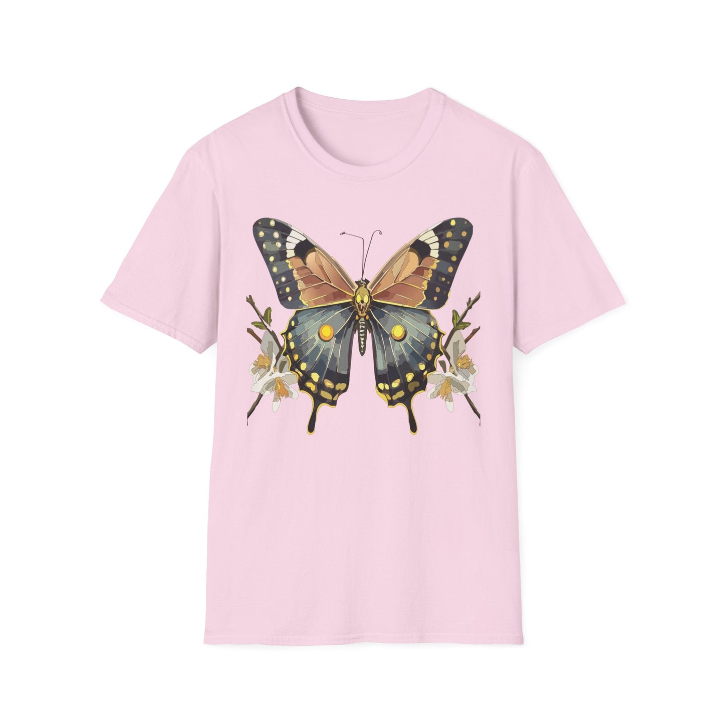 Butterfly Shirt Unisex Gildan Softstyle T Shirt Monarch Butterfly Tee 100 Percent Ring Spun Cotton