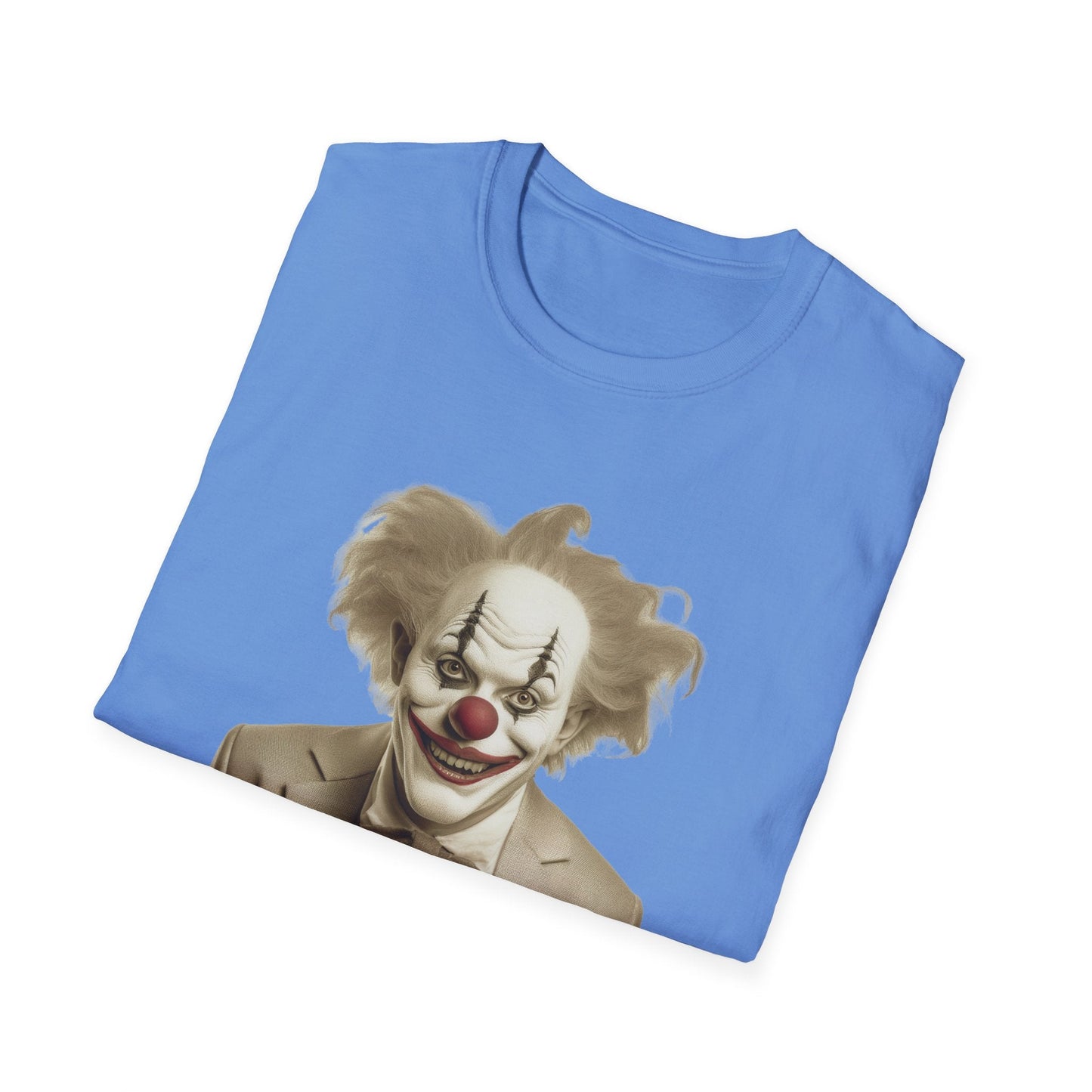 Unisex Clown Shirt Funny Man Circus Tee Softstyle 64000 Cotton Gildan Tee Lightweight Breathable