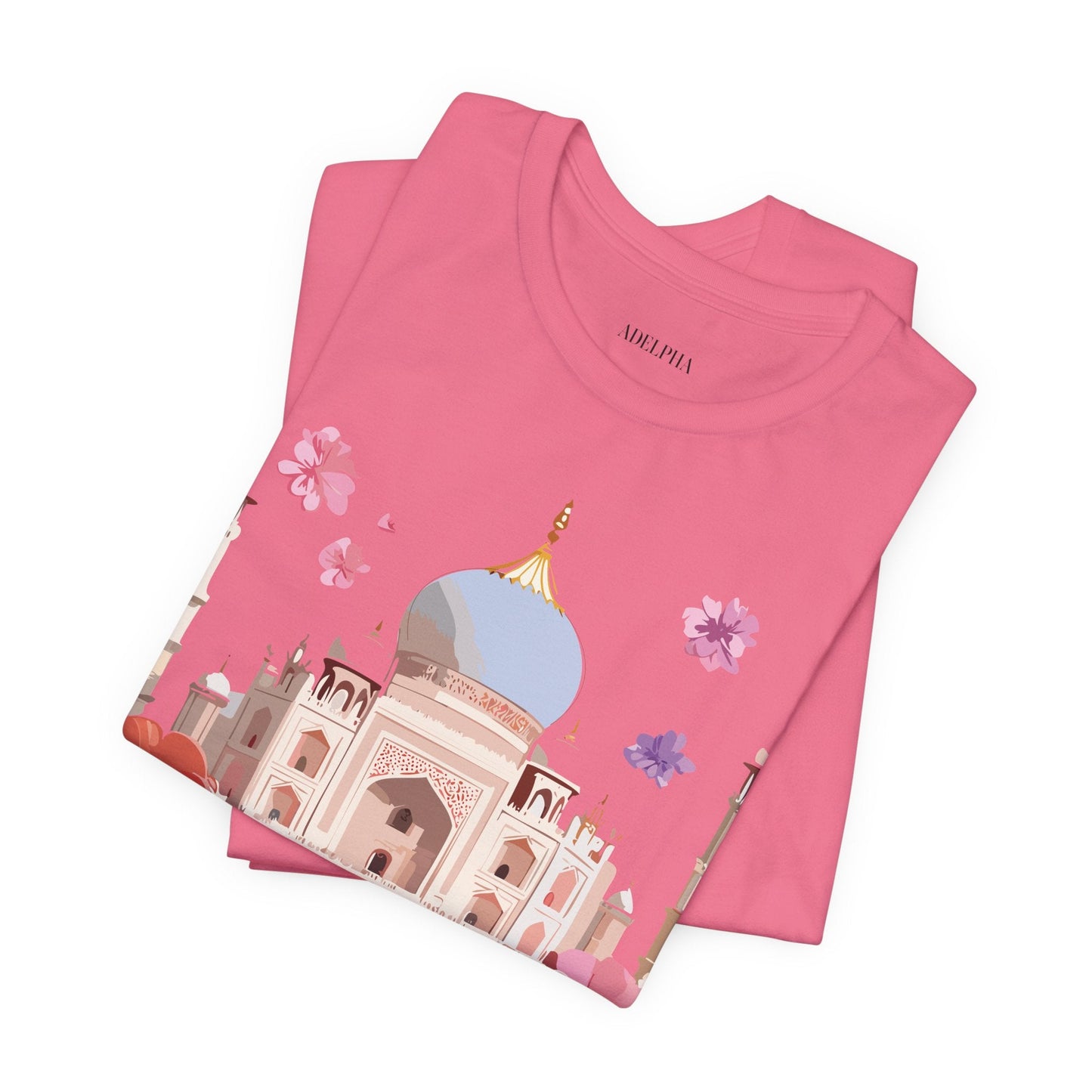 Taj Mahal Graphic Tee Unisex Short Sleeve Shirt By Adelpha With Vintage Inspired Artwork