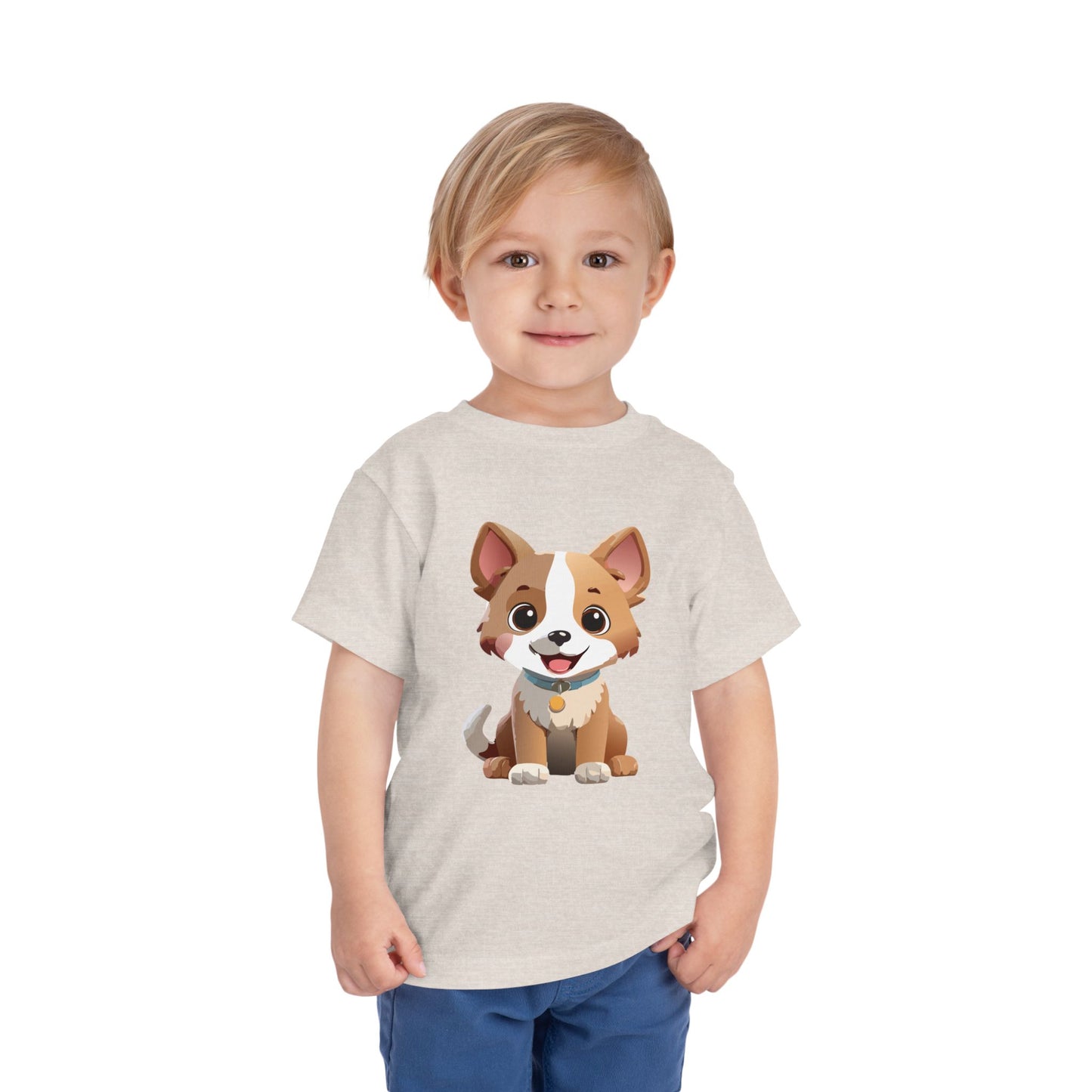 Bonita camiseta de manga corta para niños pequeños con diseño de cachorro: regalo adorable para amantes de las mascotas (2 a 5 años)