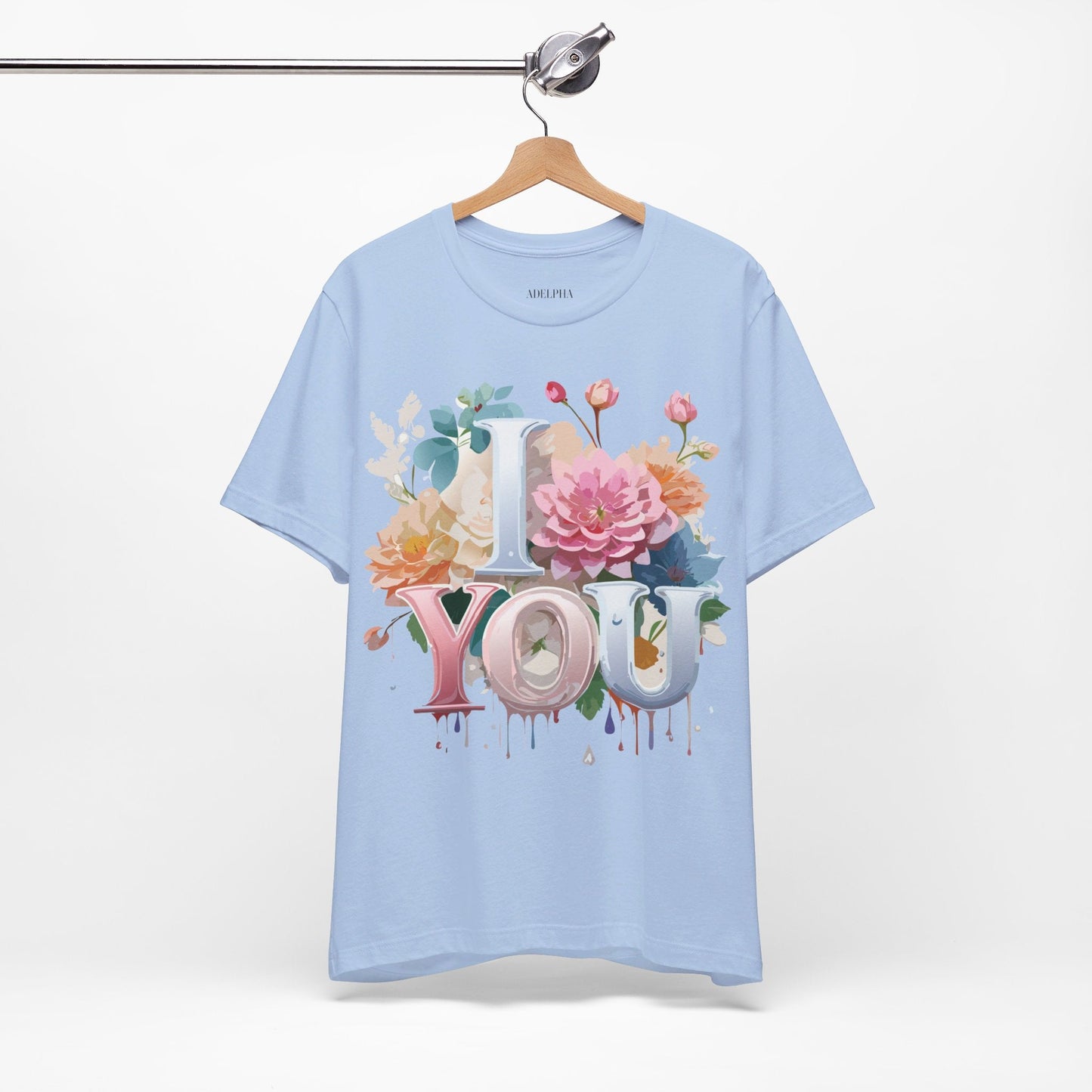 Valentine Day Graphic Unisex 100 Cotton Vintage Artwork with Love and Flower Design Tee 8