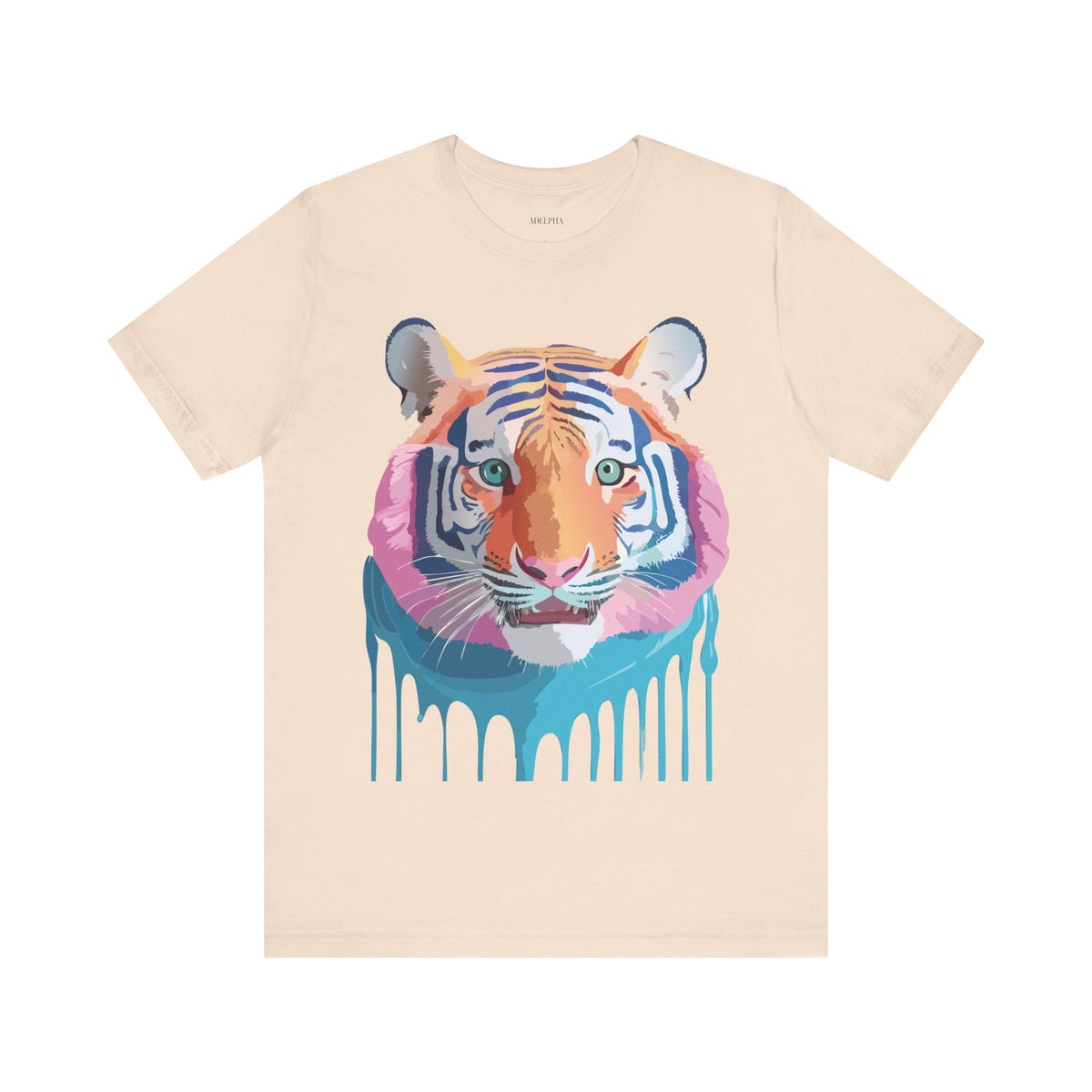 Tiger Graphic Unisex Cotton Bella+Canvas Tee with Art Animal Design e63