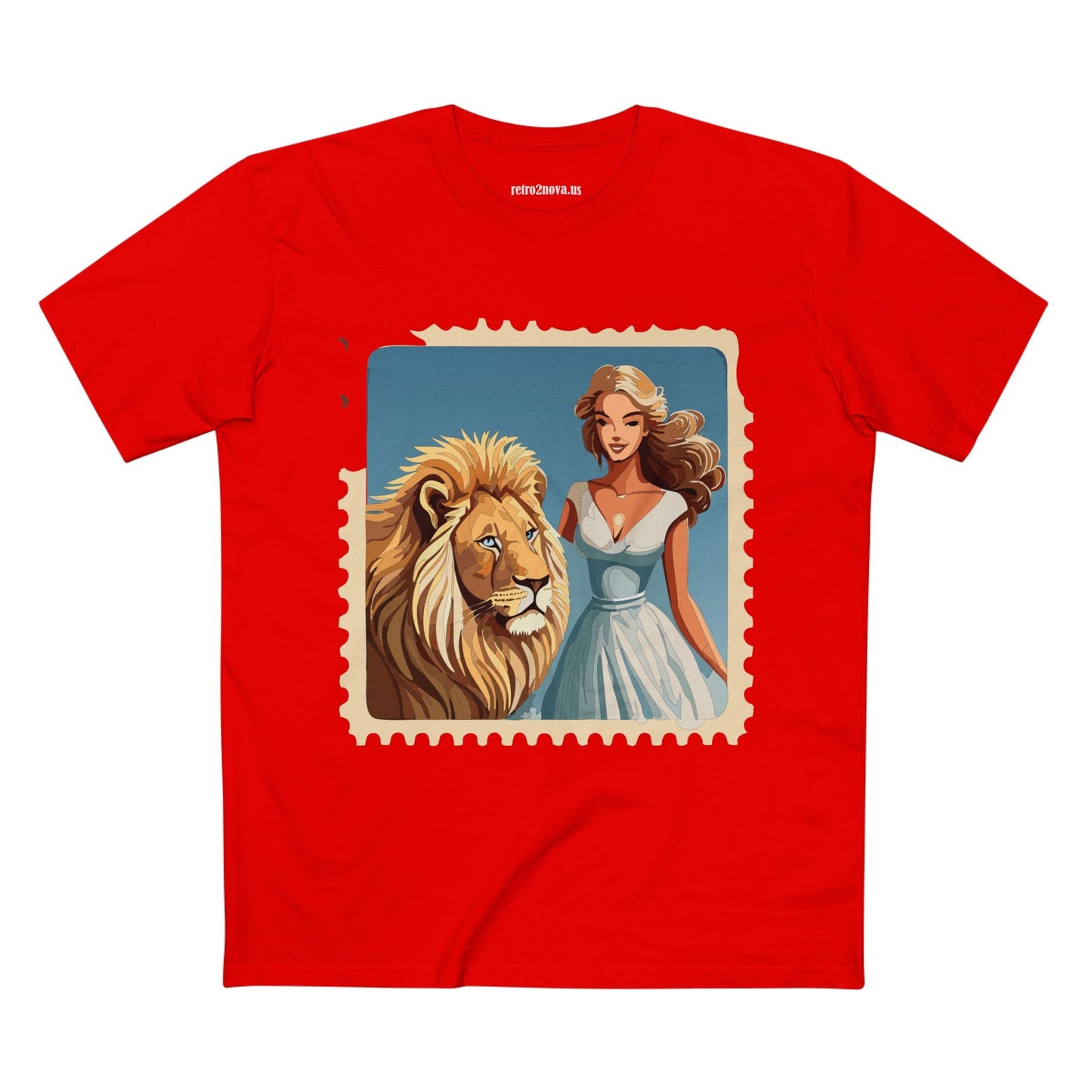 Postage Stamp Shirt Unisex Premium Cotton Tee With Original Art Design Retro2Nova PS54