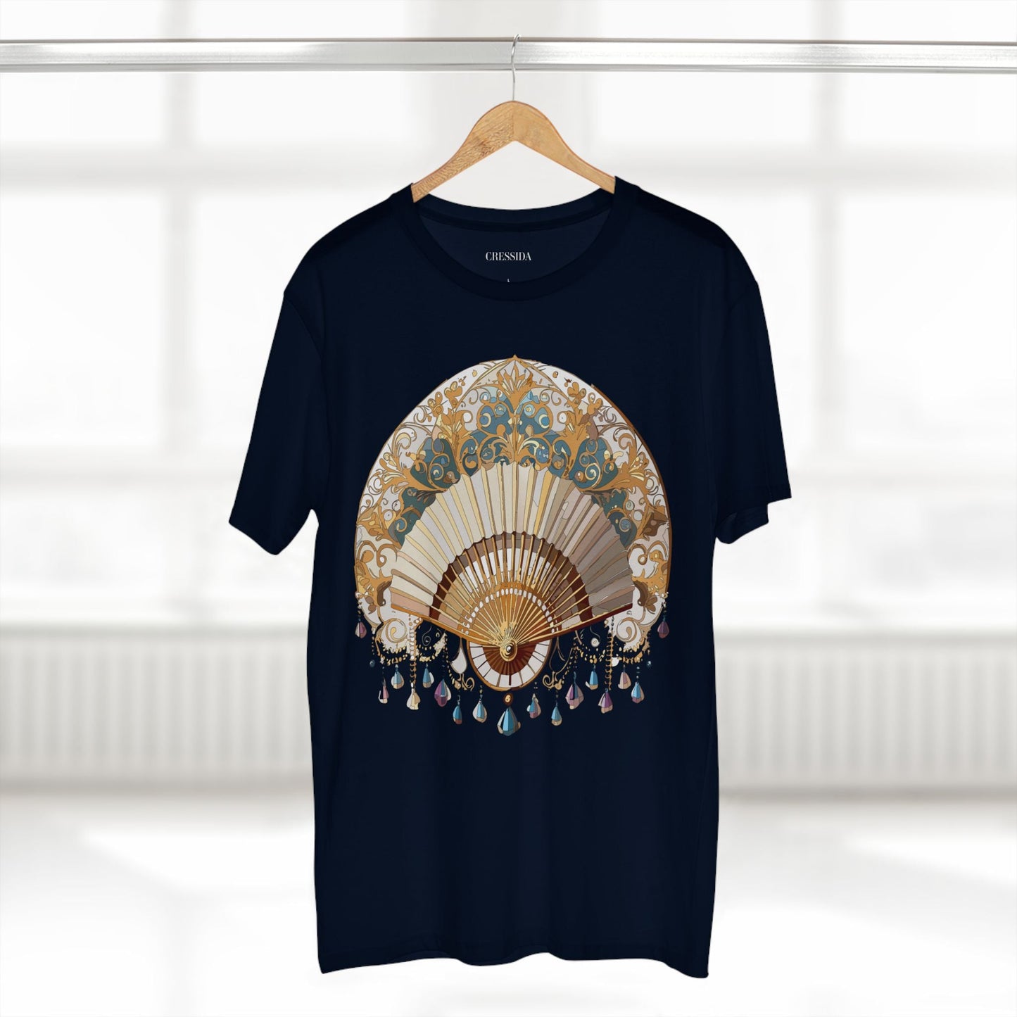 Antique Fan Graphic Design T-Shirt Unisex 100 Cotton Floral Carnival Artwork Tee 23